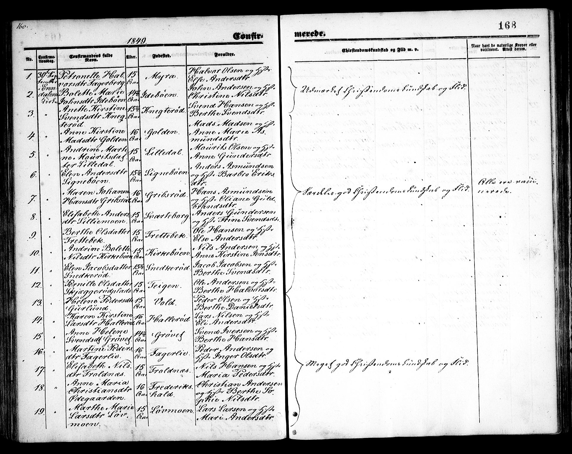 Idd prestekontor Kirkebøker, AV/SAO-A-10911/F/Fc/L0004a: Parish register (official) no. III 4A, 1848-1860, p. 163