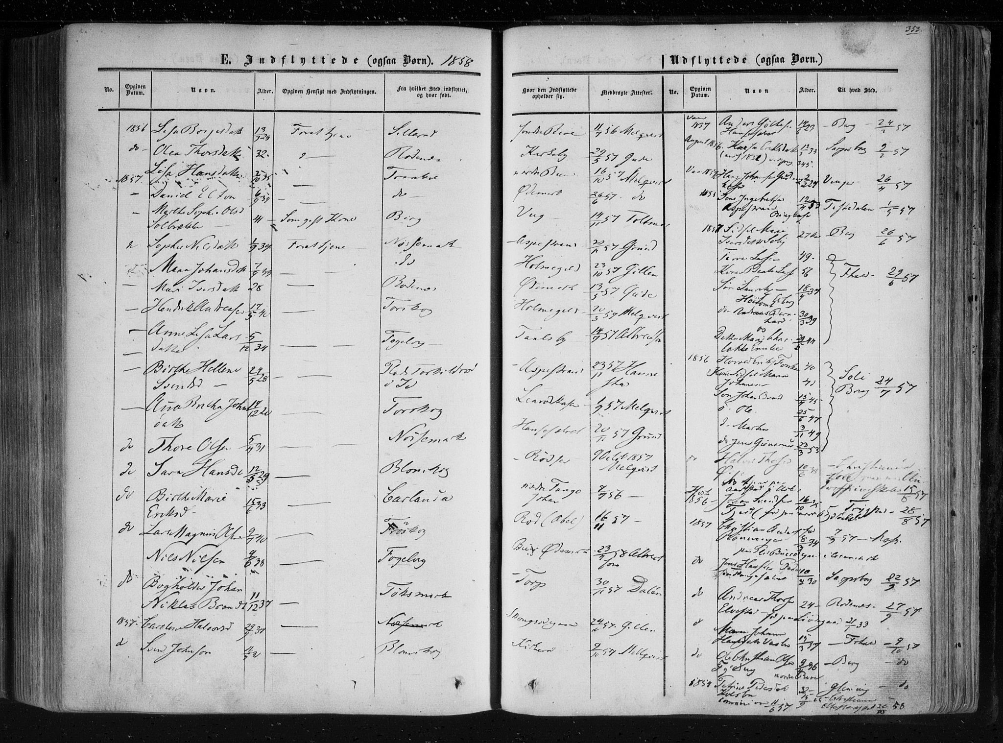 Aremark prestekontor Kirkebøker, SAO/A-10899/F/Fc/L0003: Parish register (official) no. III 3, 1850-1865, p. 353