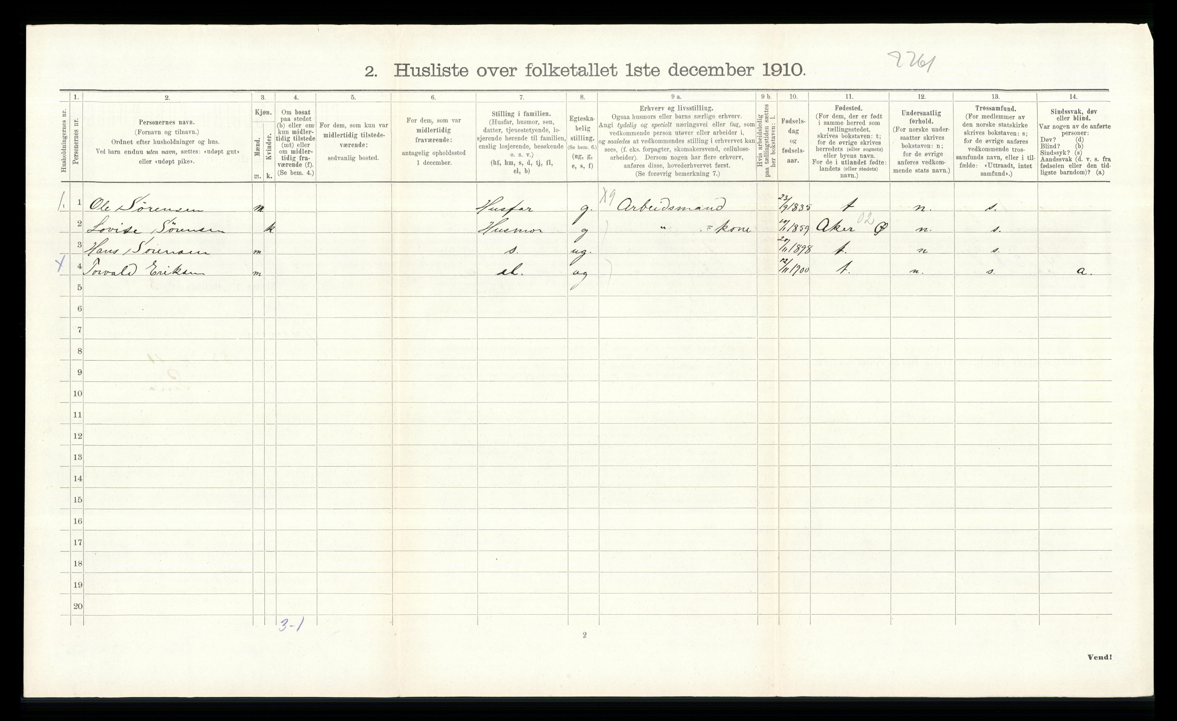 RA, 1910 census for Hurum, 1910, p. 247