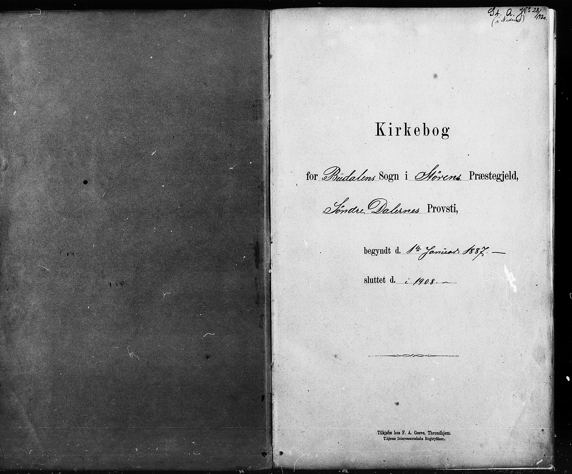 Ministerialprotokoller, klokkerbøker og fødselsregistre - Sør-Trøndelag, SAT/A-1456/690/L1051: Parish register (copy) no. 690C01, 1887-1908