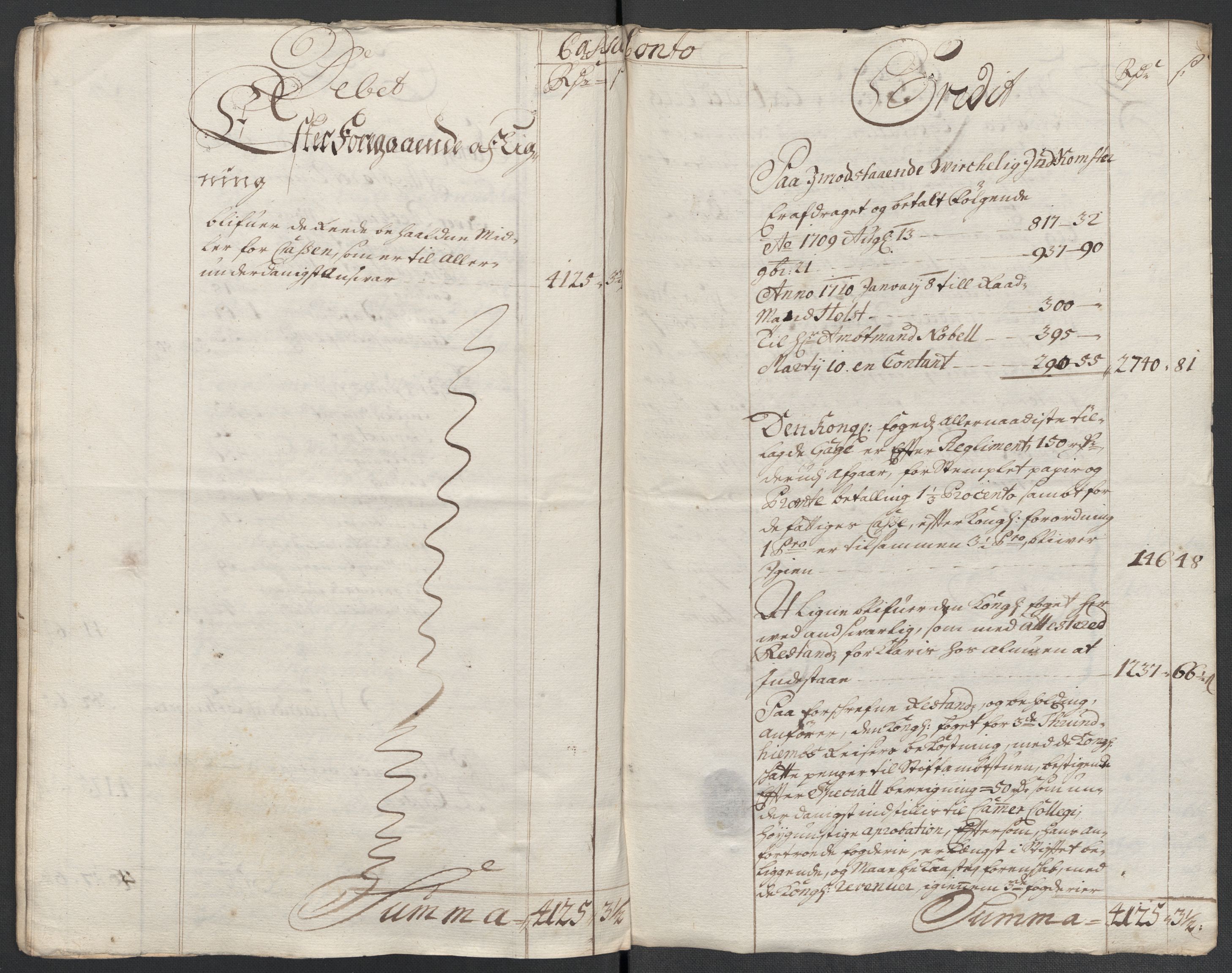 Rentekammeret inntil 1814, Reviderte regnskaper, Fogderegnskap, AV/RA-EA-4092/R55/L3659: Fogderegnskap Romsdal, 1709-1710, p. 27