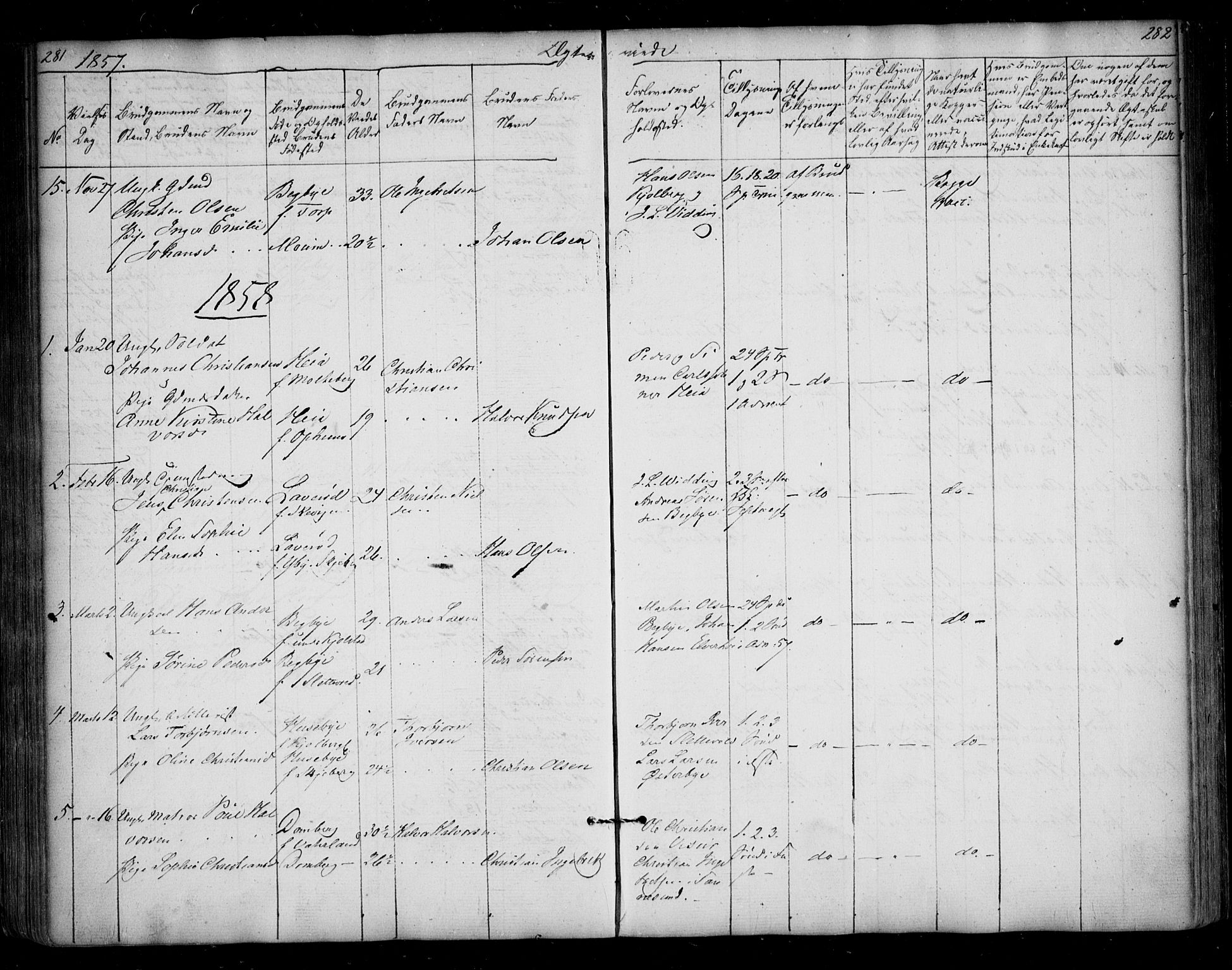 Borge prestekontor Kirkebøker, SAO/A-10903/F/Fa/L0005: Parish register (official) no. I 5, 1848-1860, p. 281-282