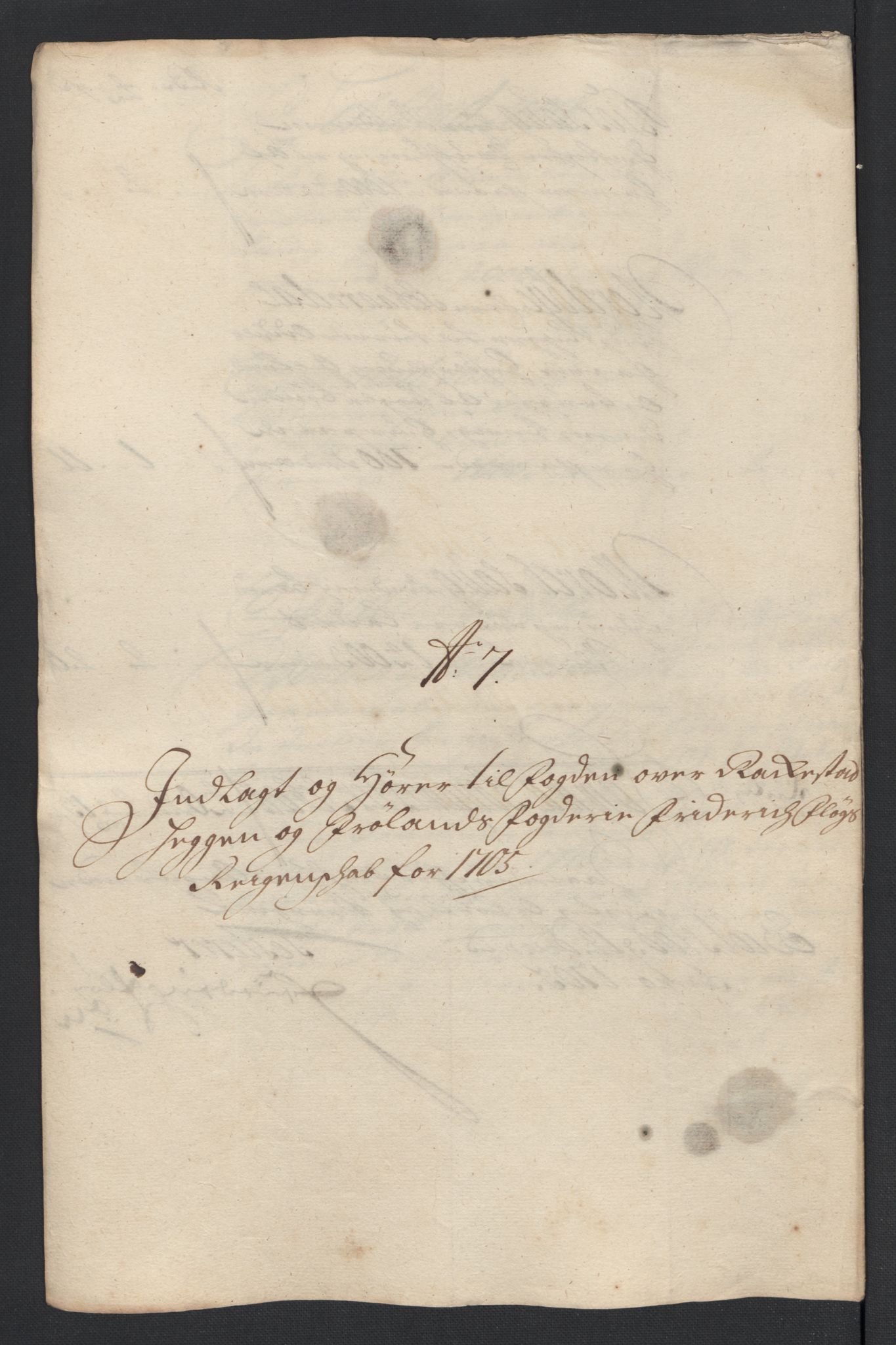 Rentekammeret inntil 1814, Reviderte regnskaper, Fogderegnskap, AV/RA-EA-4092/R07/L0297: Fogderegnskap Rakkestad, Heggen og Frøland, 1705, p. 191