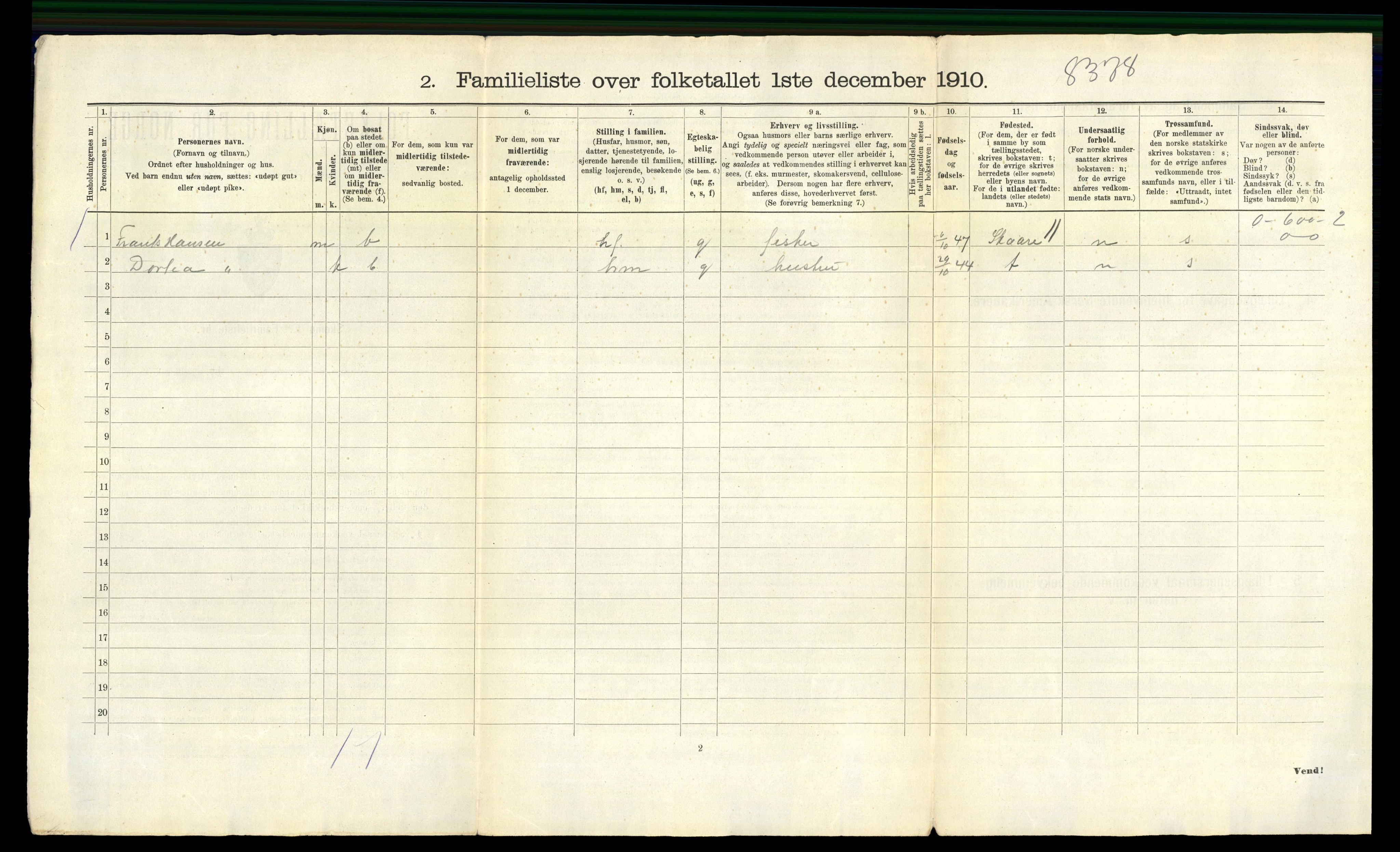 RA, 1910 census for Haugesund, 1910, p. 3187