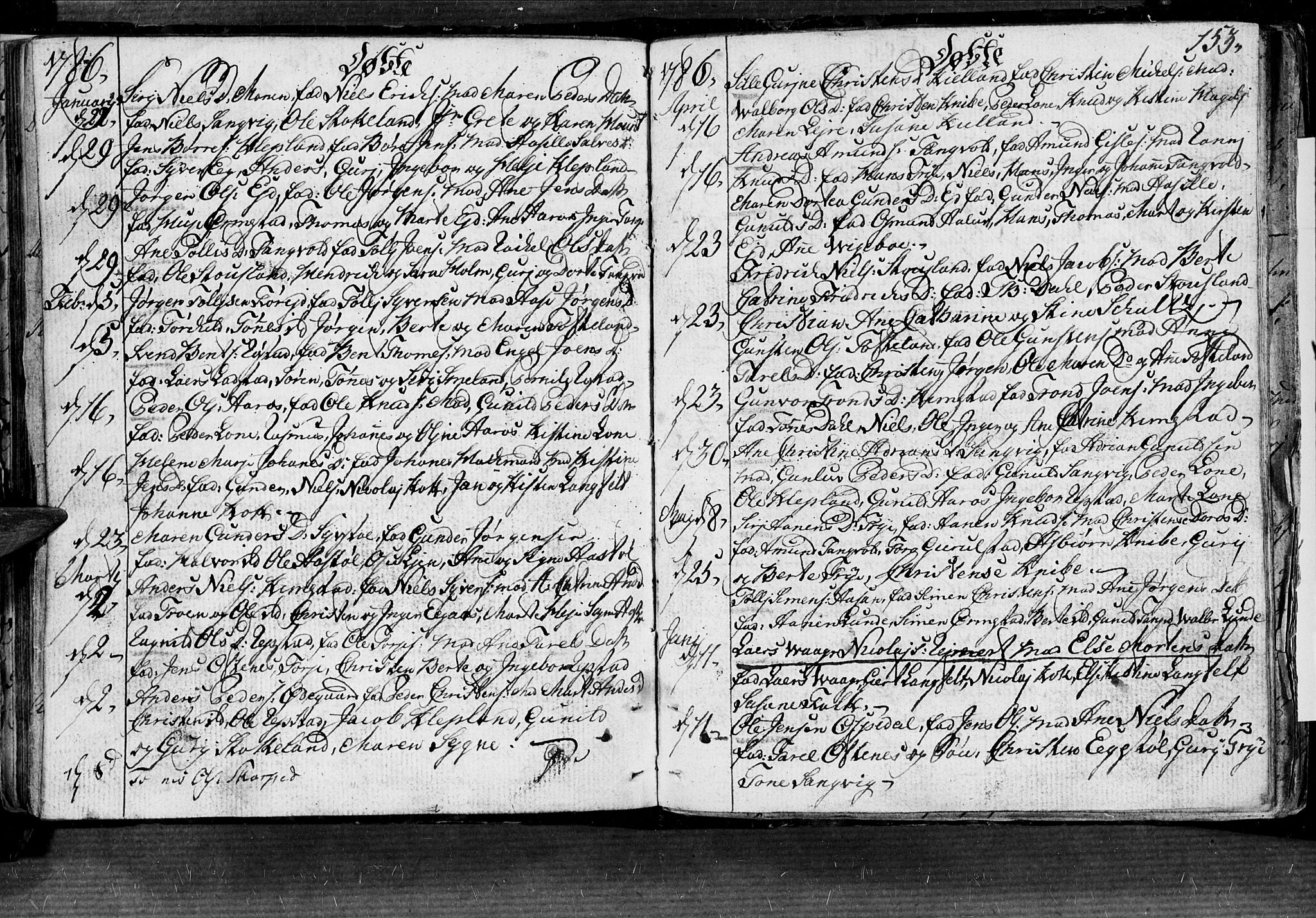 Søgne sokneprestkontor, SAK/1111-0037/F/Fa/Fab/L0004: Parish register (official) no. A 4, 1770-1822, p. 152-153