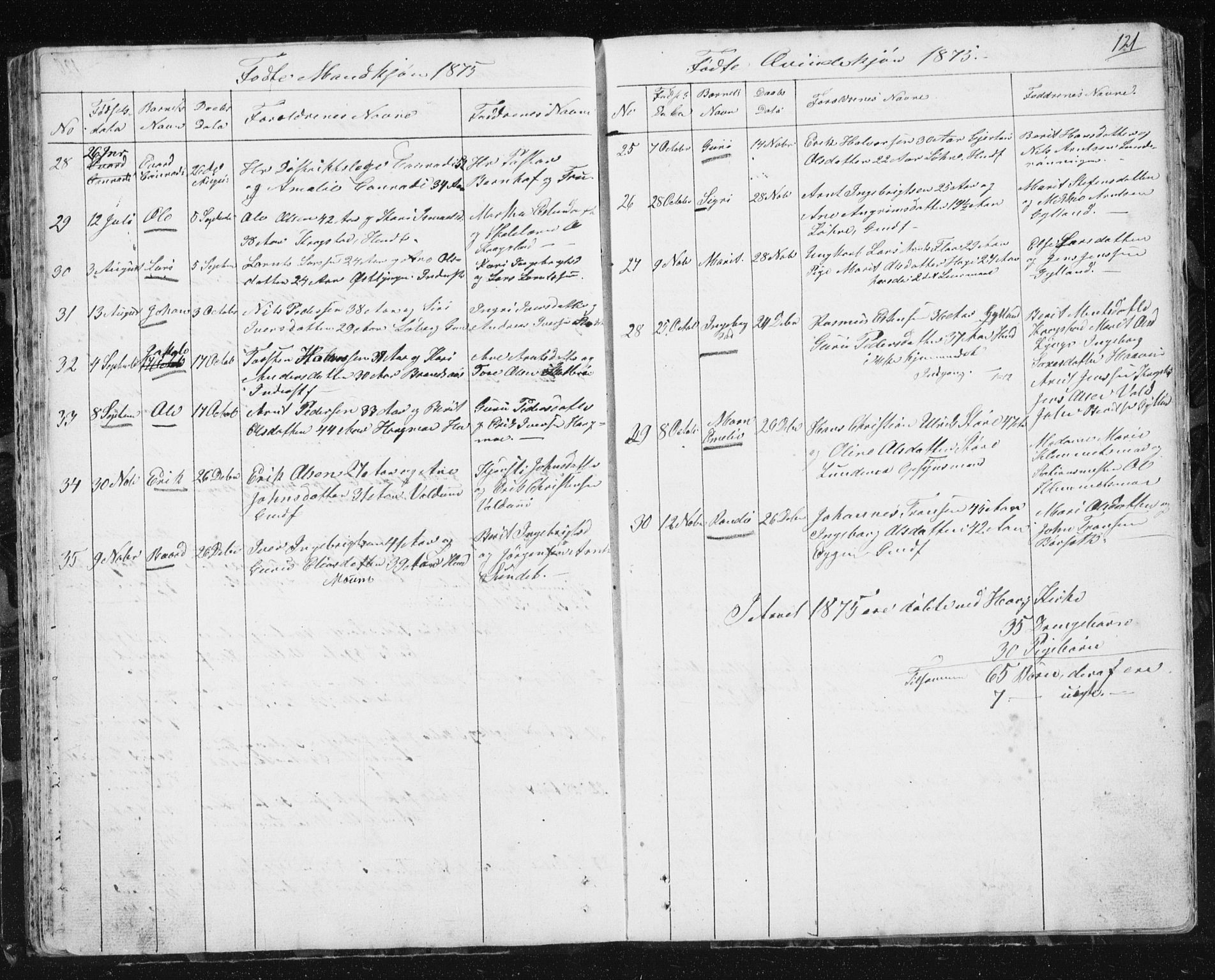 Ministerialprotokoller, klokkerbøker og fødselsregistre - Sør-Trøndelag, SAT/A-1456/692/L1110: Parish register (copy) no. 692C05, 1849-1889, p. 121
