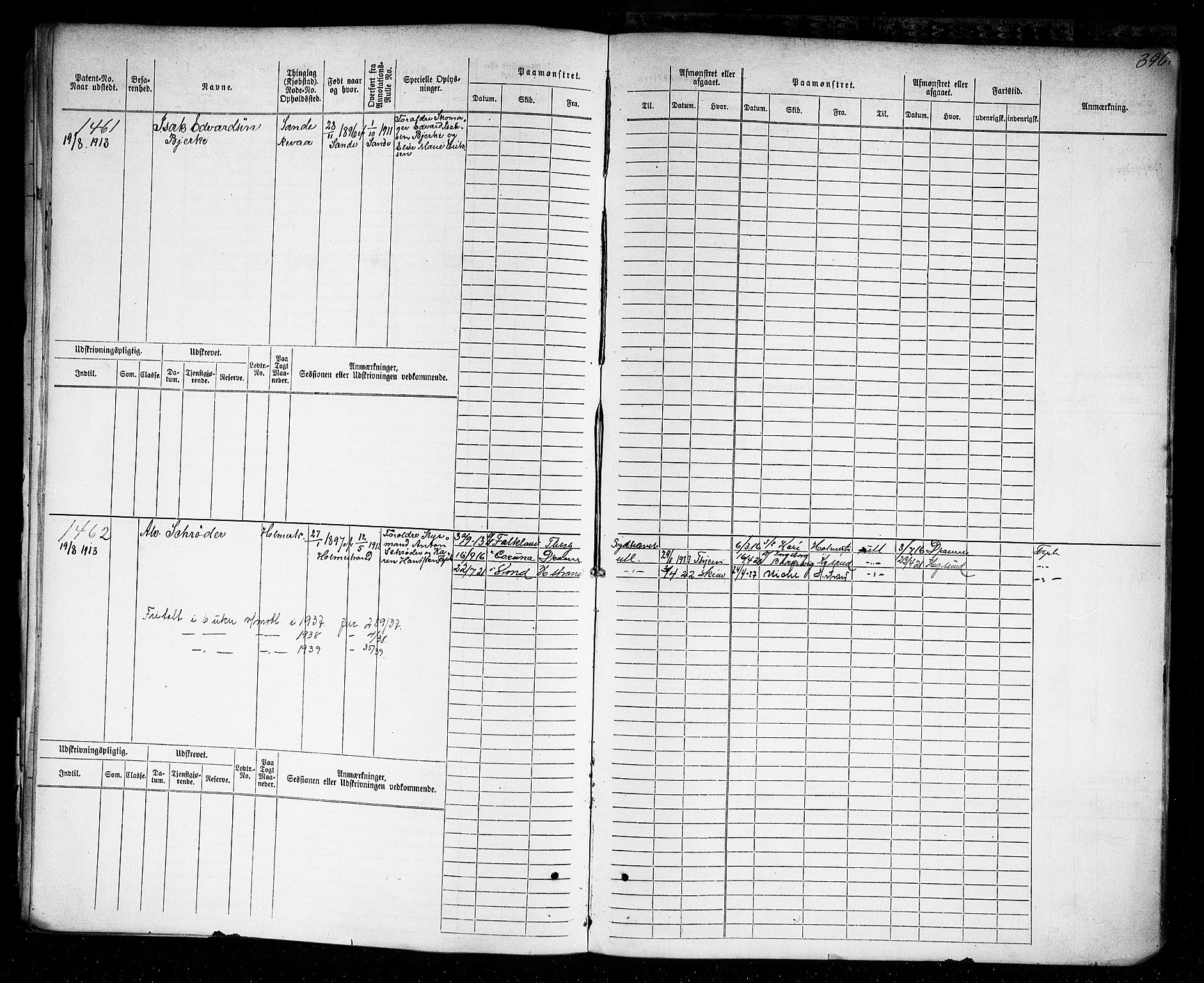 Holmestrand innrulleringskontor, AV/SAKO-A-1151/F/Fc/L0004: Hovedrulle, 1872-1913, p. 405