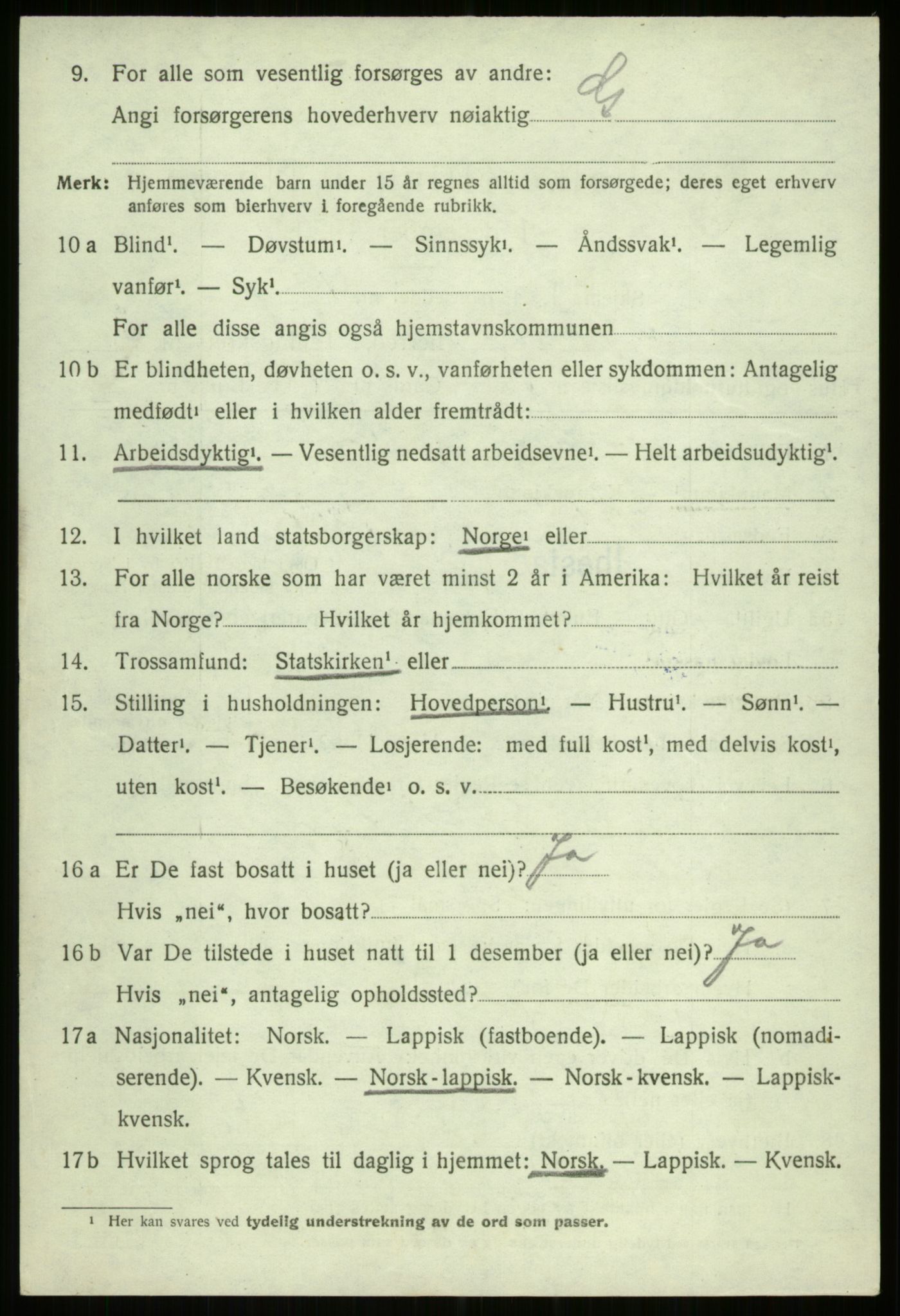 SATØ, 1920 census for Ibestad, 1920, p. 4964