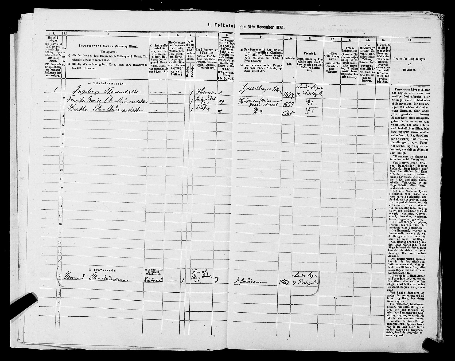 SAST, 1875 census for 1112P Lund, 1875, p. 110