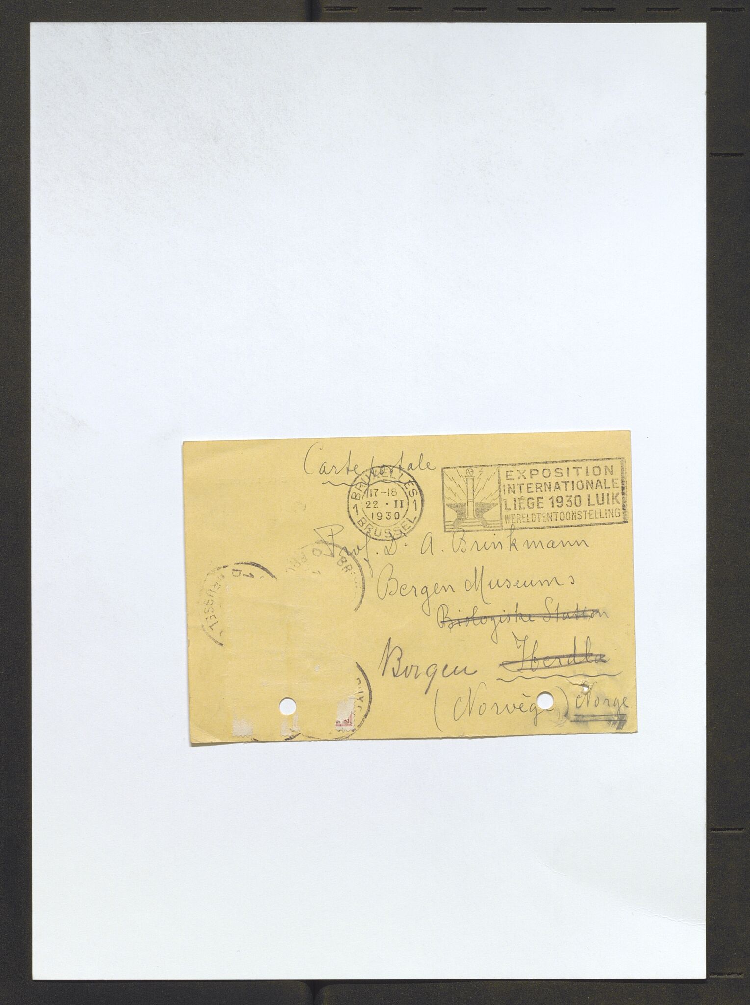 Bergens Museum, AV/SAB-A-17301/13/D/L0002: Korrespondanse , 1928-1940, p. 142