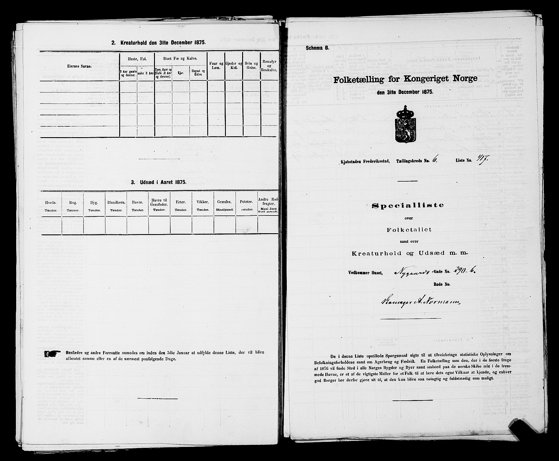 RA, 1875 census for 0103B Fredrikstad/Fredrikstad, 1875, p. 976