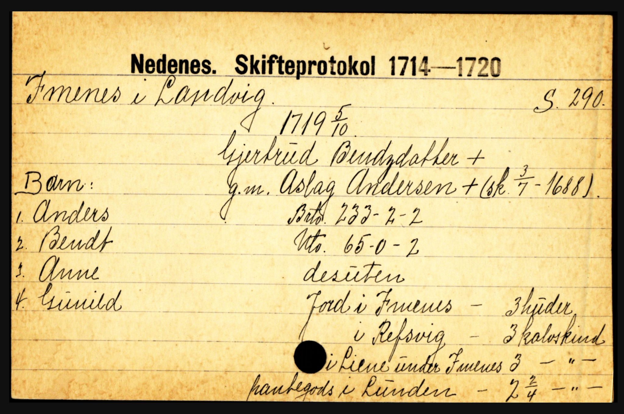 Nedenes sorenskriveri før 1824, AV/SAK-1221-0007/H, p. 13969