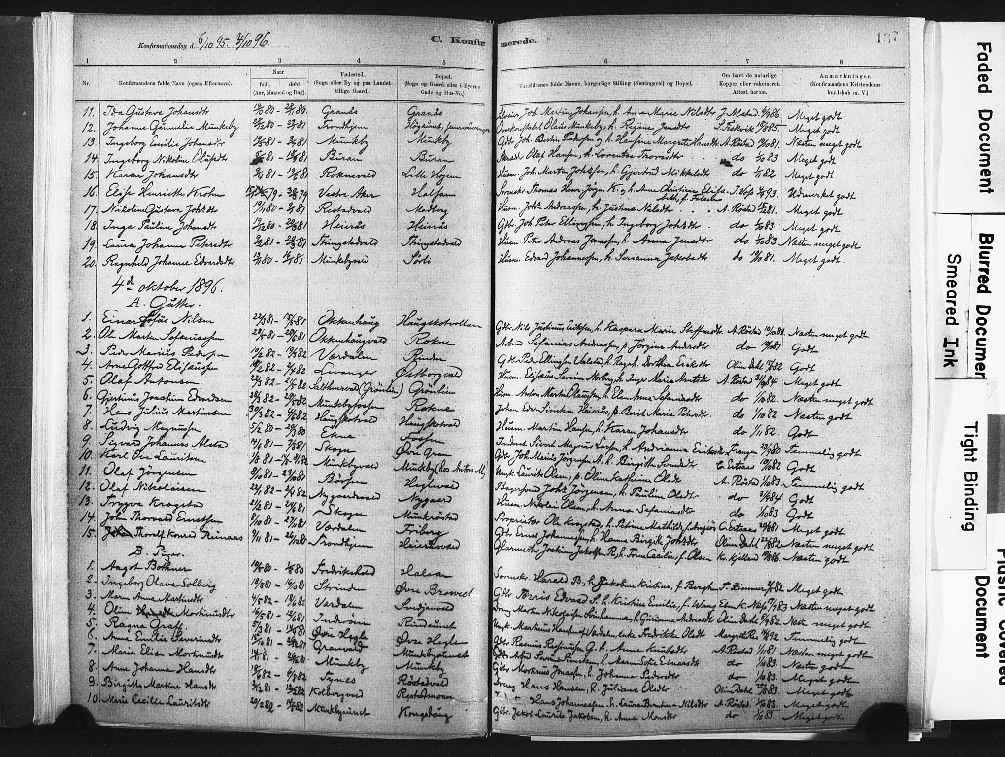 Ministerialprotokoller, klokkerbøker og fødselsregistre - Nord-Trøndelag, SAT/A-1458/721/L0207: Parish register (official) no. 721A02, 1880-1911, p. 137
