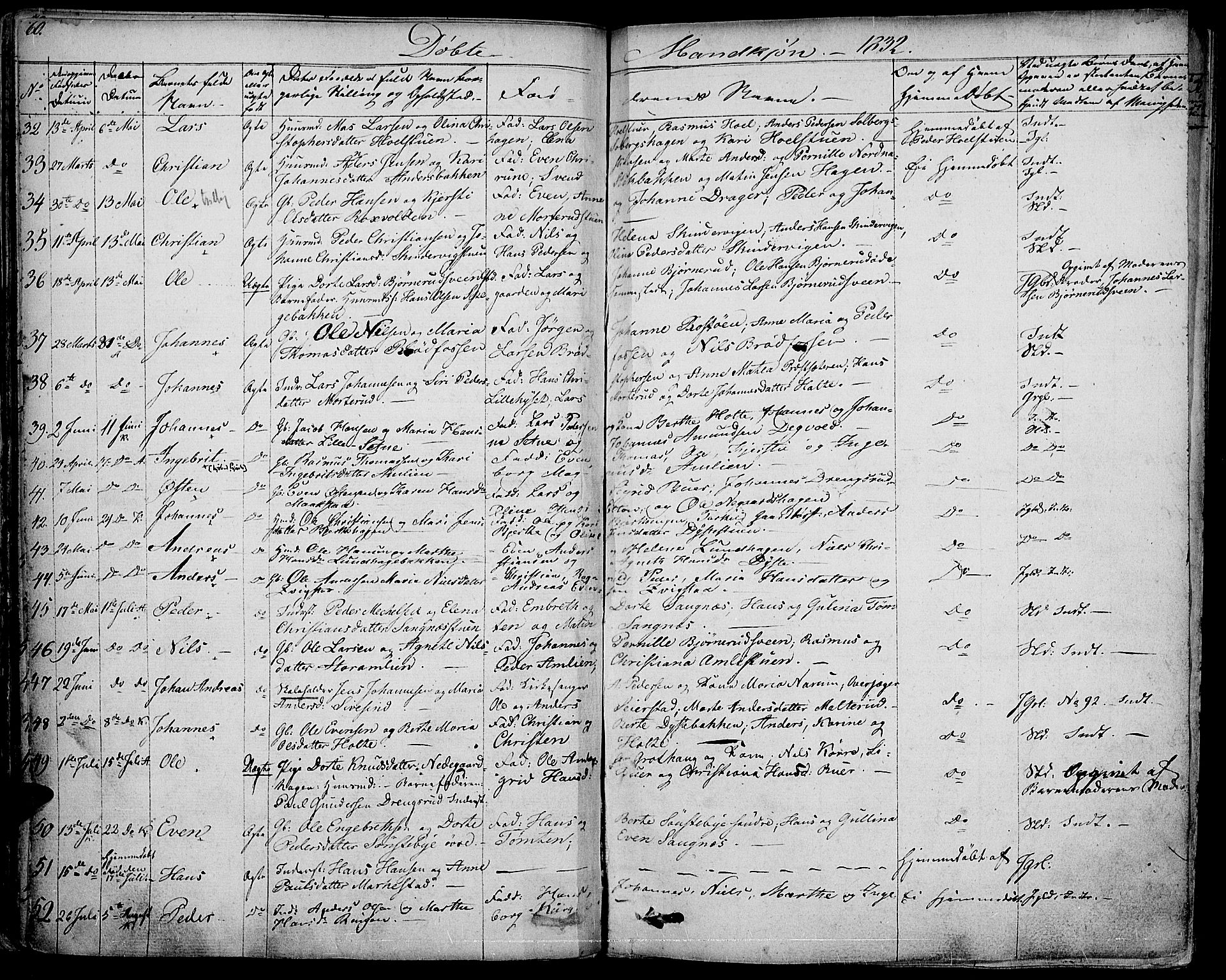 Vestre Toten prestekontor, AV/SAH-PREST-108/H/Ha/Haa/L0002: Parish register (official) no. 2, 1825-1837, p. 60