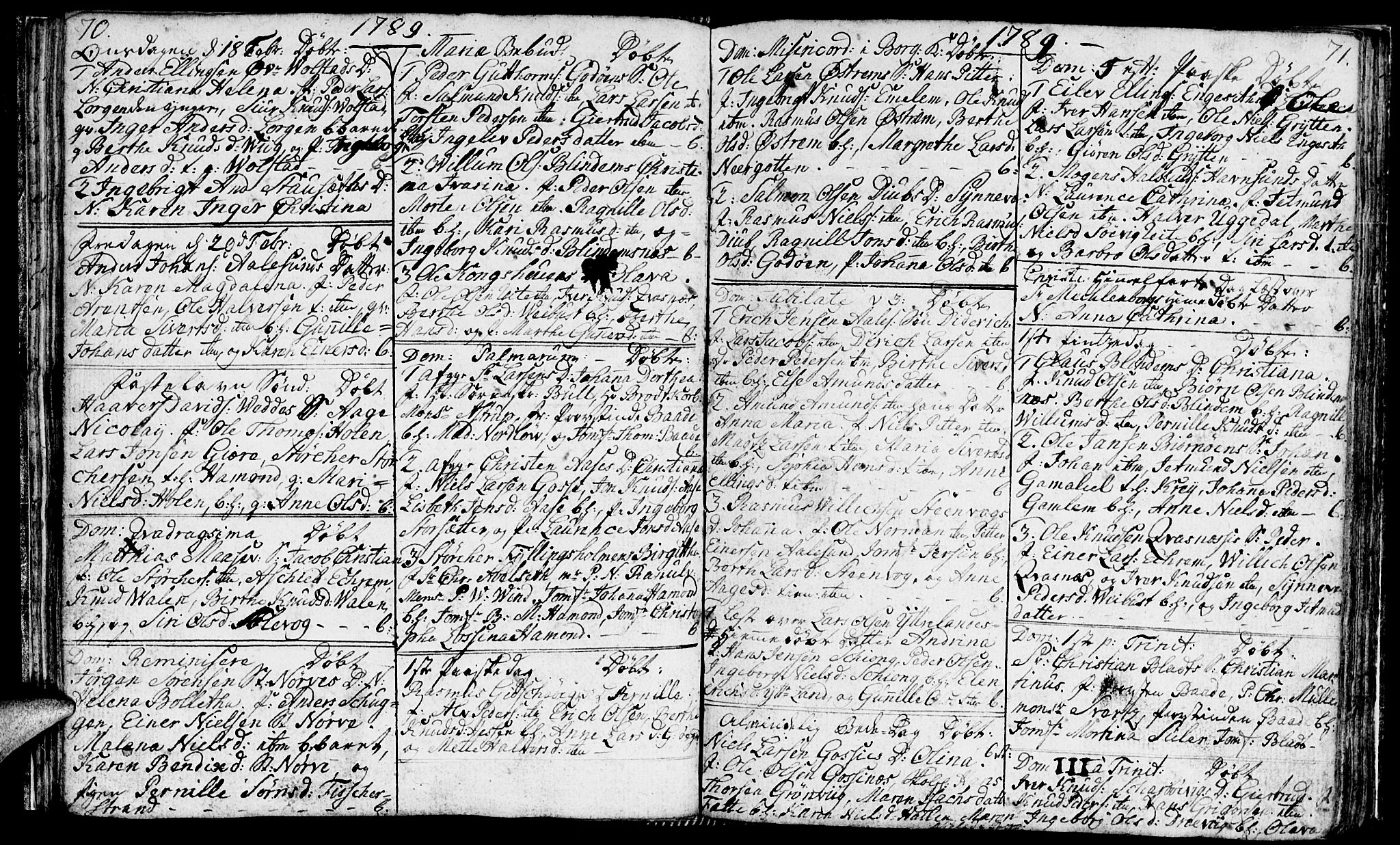 Ministerialprotokoller, klokkerbøker og fødselsregistre - Møre og Romsdal, AV/SAT-A-1454/528/L0421: Parish register (copy) no. 528C02, 1785-1800, p. 70-71