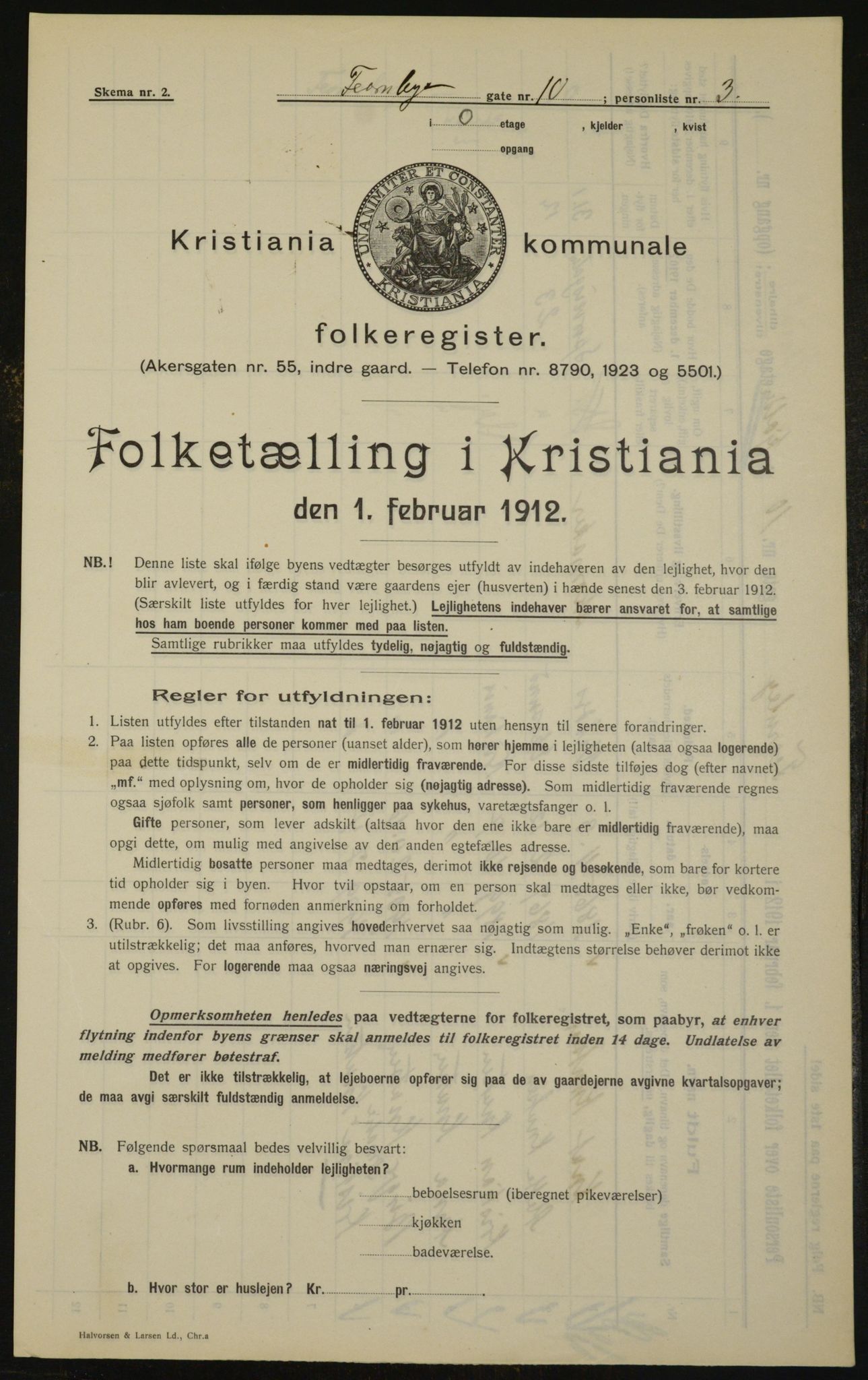 OBA, Municipal Census 1912 for Kristiania, 1912, p. 23954