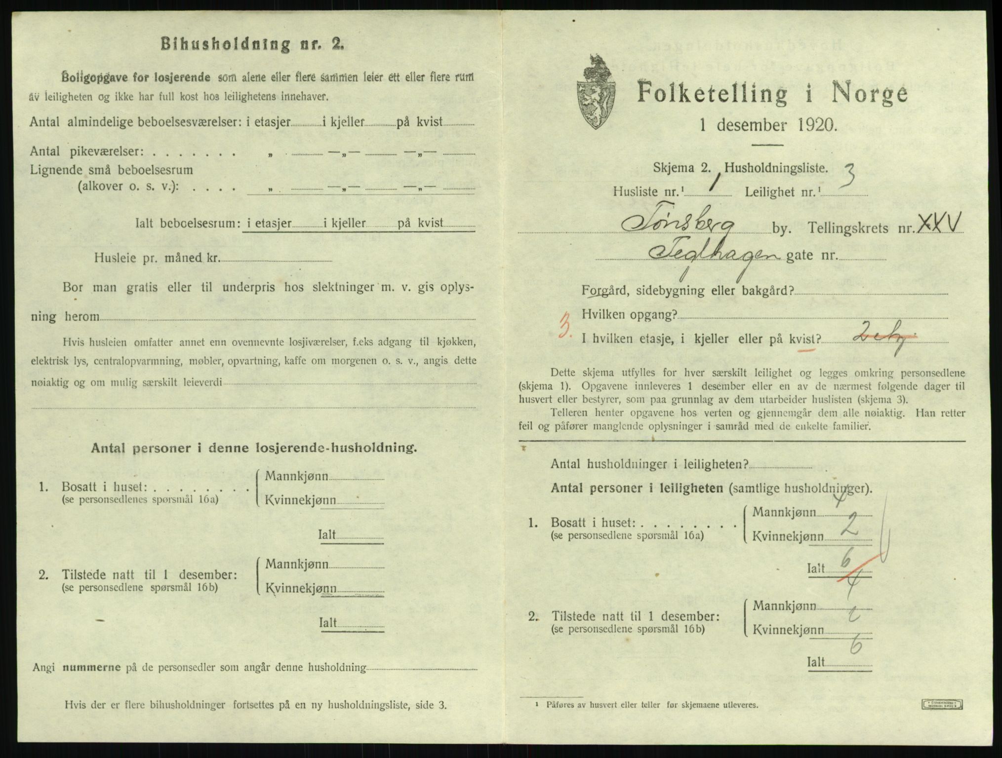 SAKO, 1920 census for Tønsberg, 1920, p. 8611