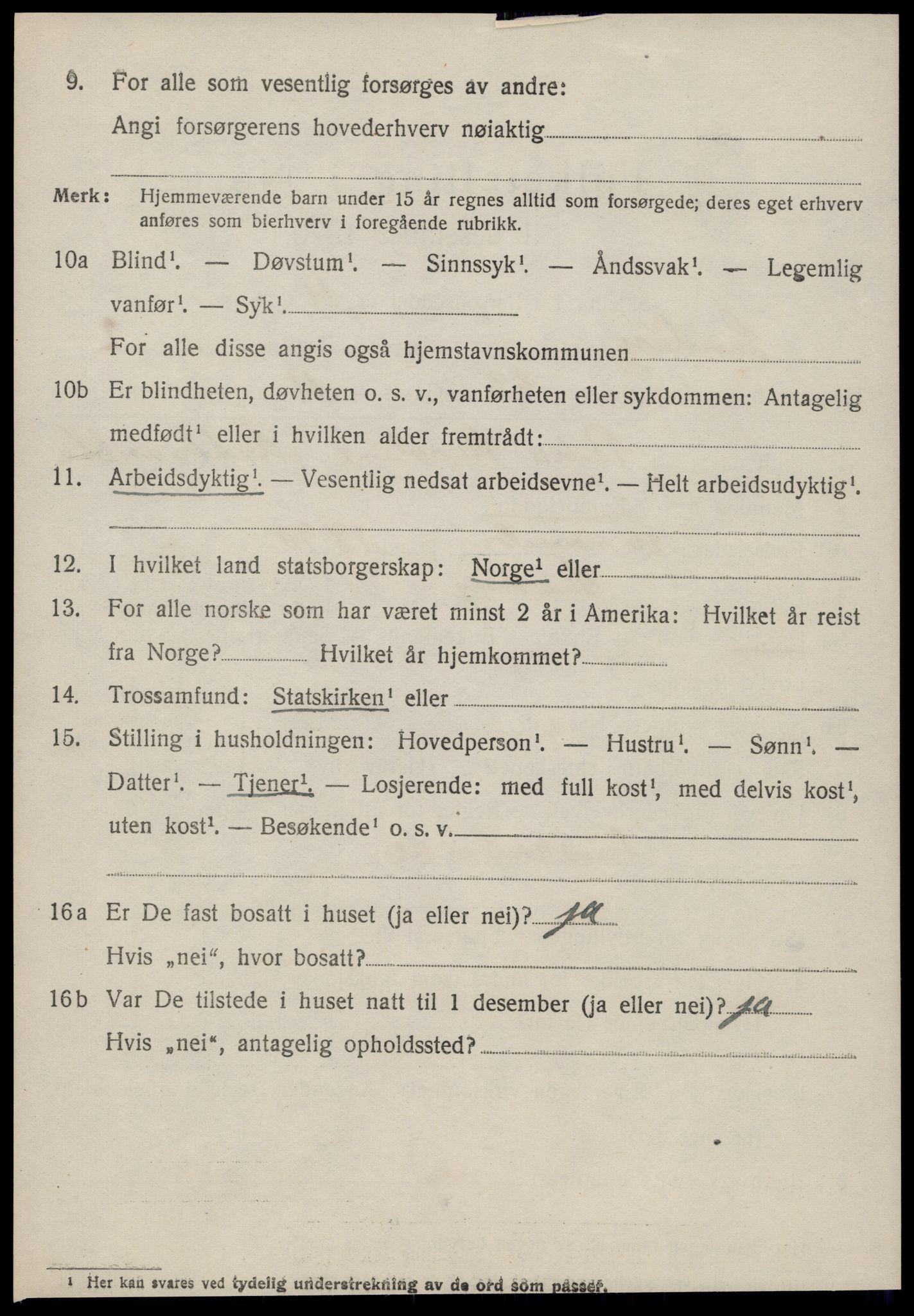 SAT, 1920 census for Sandøy, 1920, p. 1059