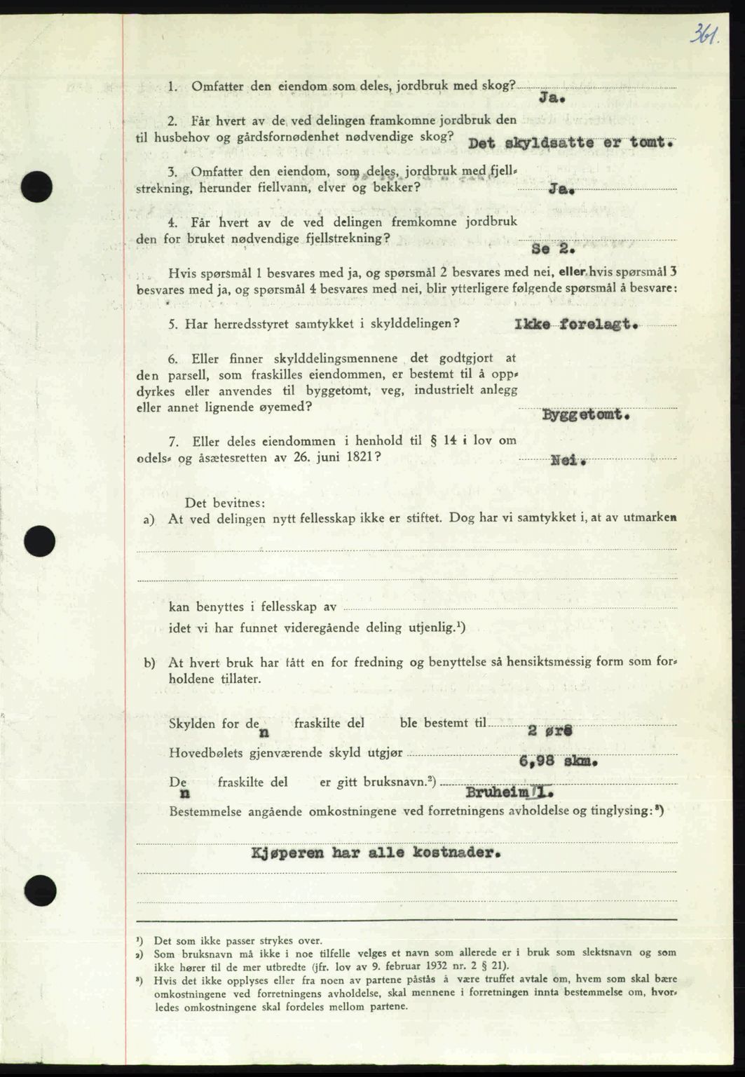 Nordmøre sorenskriveri, AV/SAT-A-4132/1/2/2Ca: Mortgage book no. A106, 1947-1947, Diary no: : 2313/1947