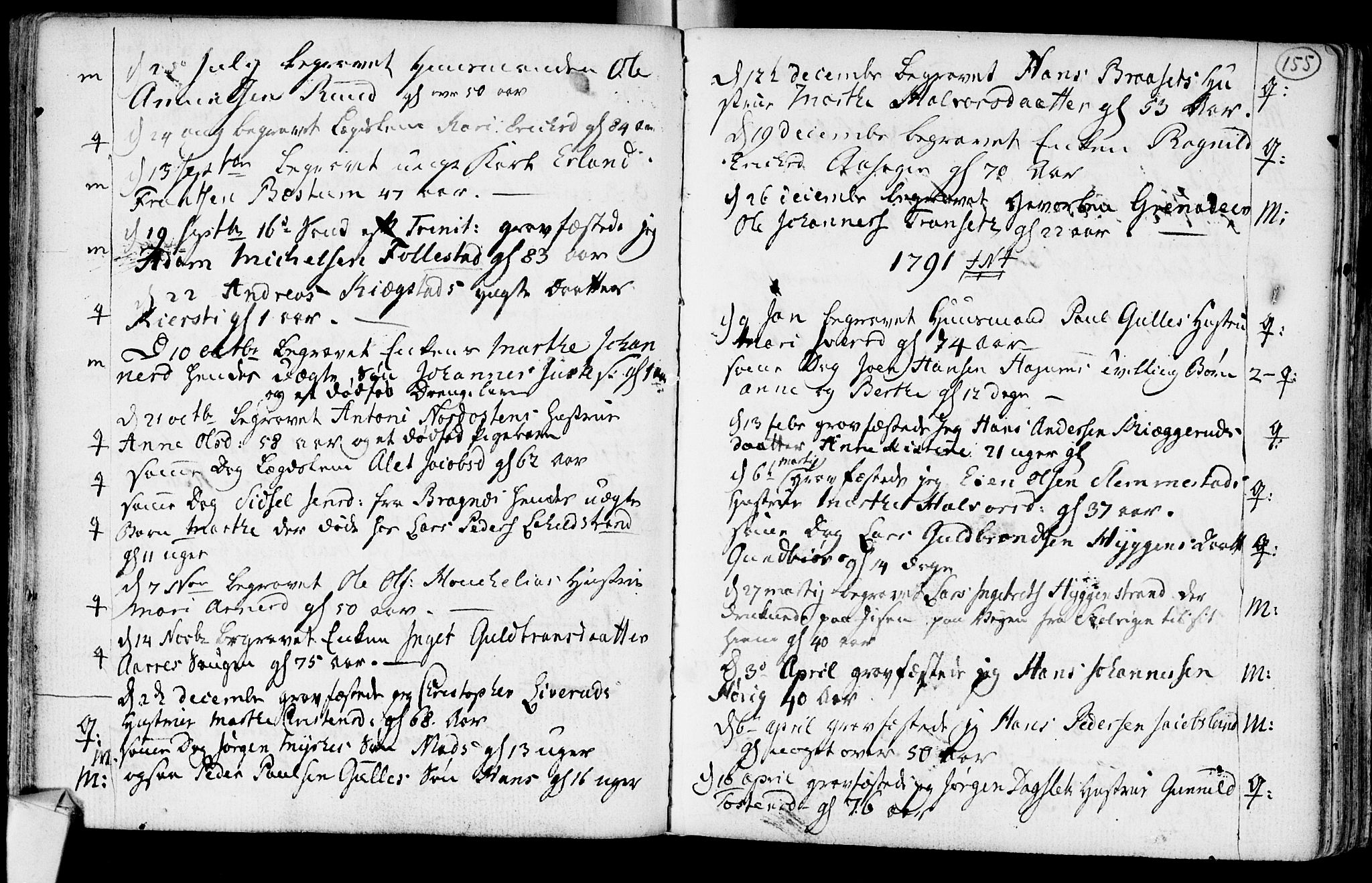Røyken kirkebøker, SAKO/A-241/F/Fa/L0003: Parish register (official) no. 3, 1782-1813, p. 155