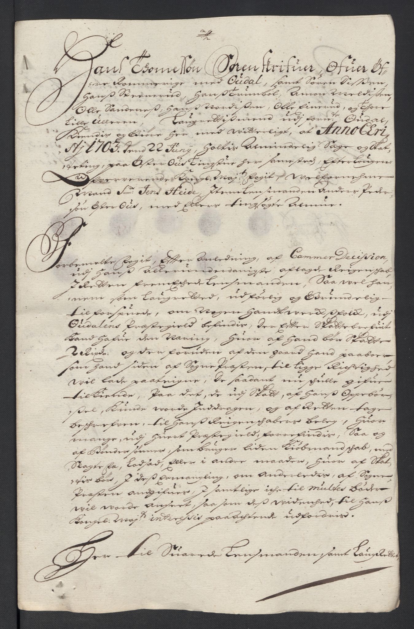 Rentekammeret inntil 1814, Reviderte regnskaper, Fogderegnskap, AV/RA-EA-4092/R13/L0841: Fogderegnskap Solør, Odal og Østerdal, 1703, p. 270