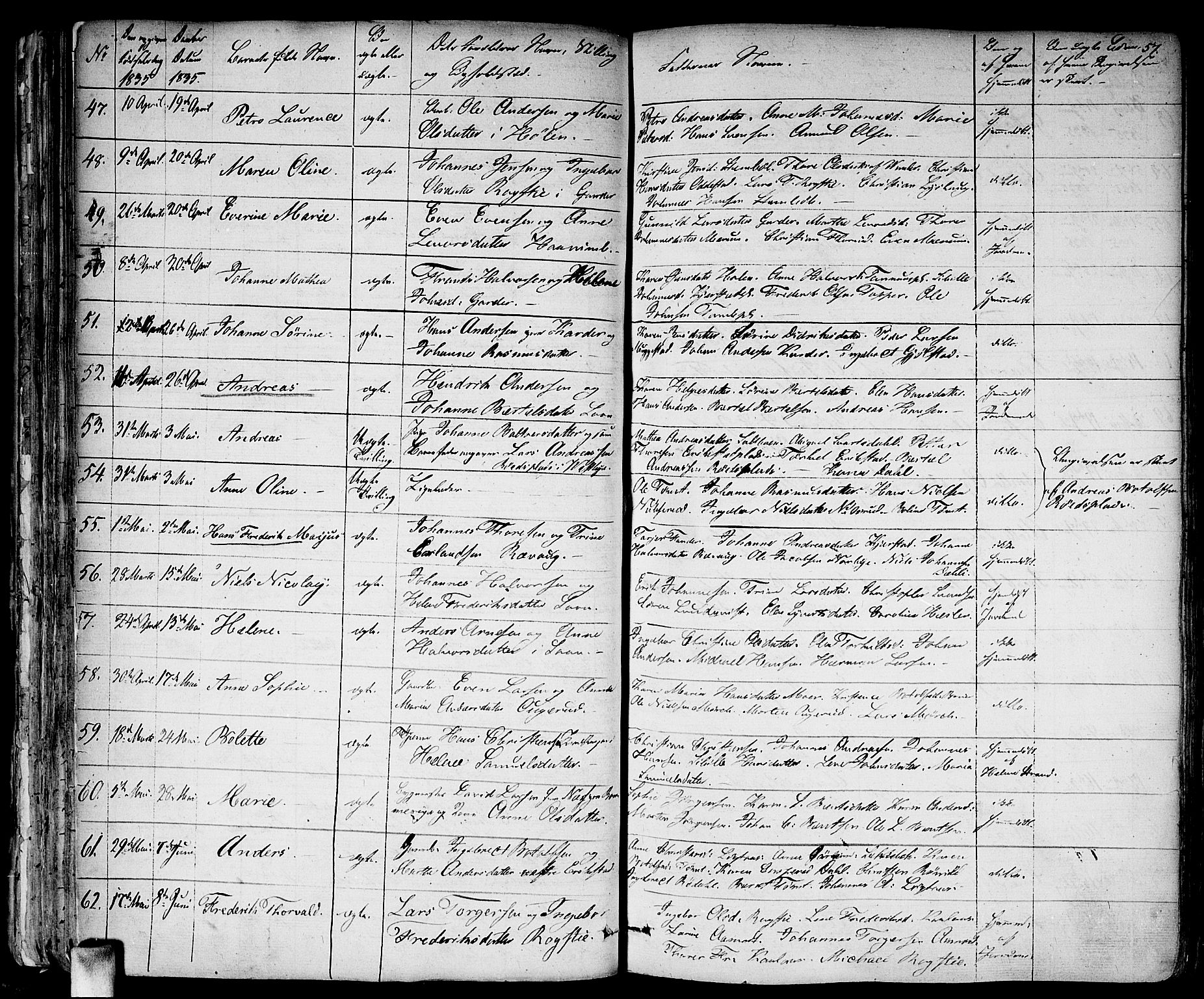 Vestby prestekontor Kirkebøker, AV/SAO-A-10893/F/Fa/L0006: Parish register (official) no. I 6, 1827-1849, p. 57