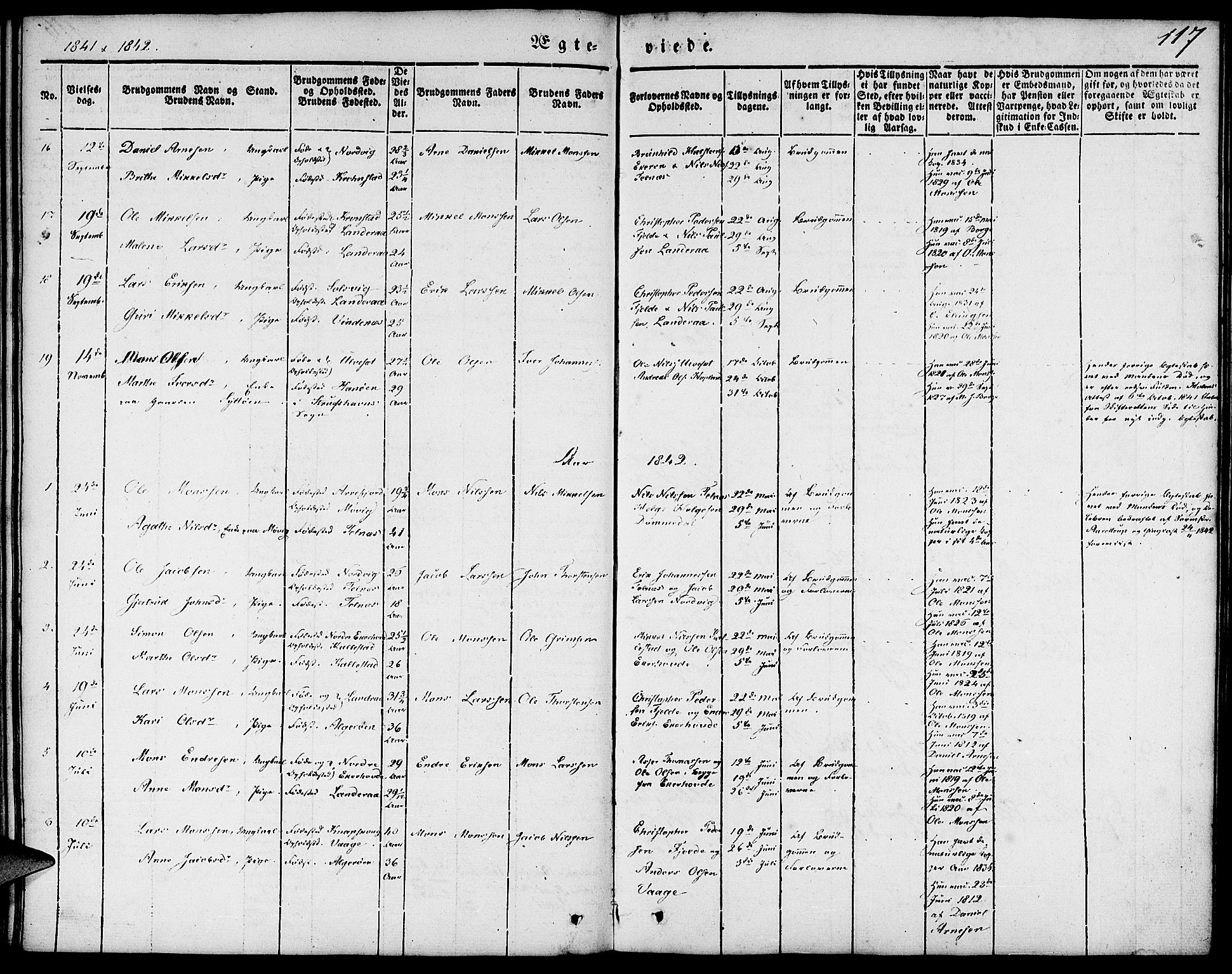 Fjell sokneprestembete, AV/SAB-A-75301/H/Haa: Parish register (official) no. A 1, 1835-1850, p. 117