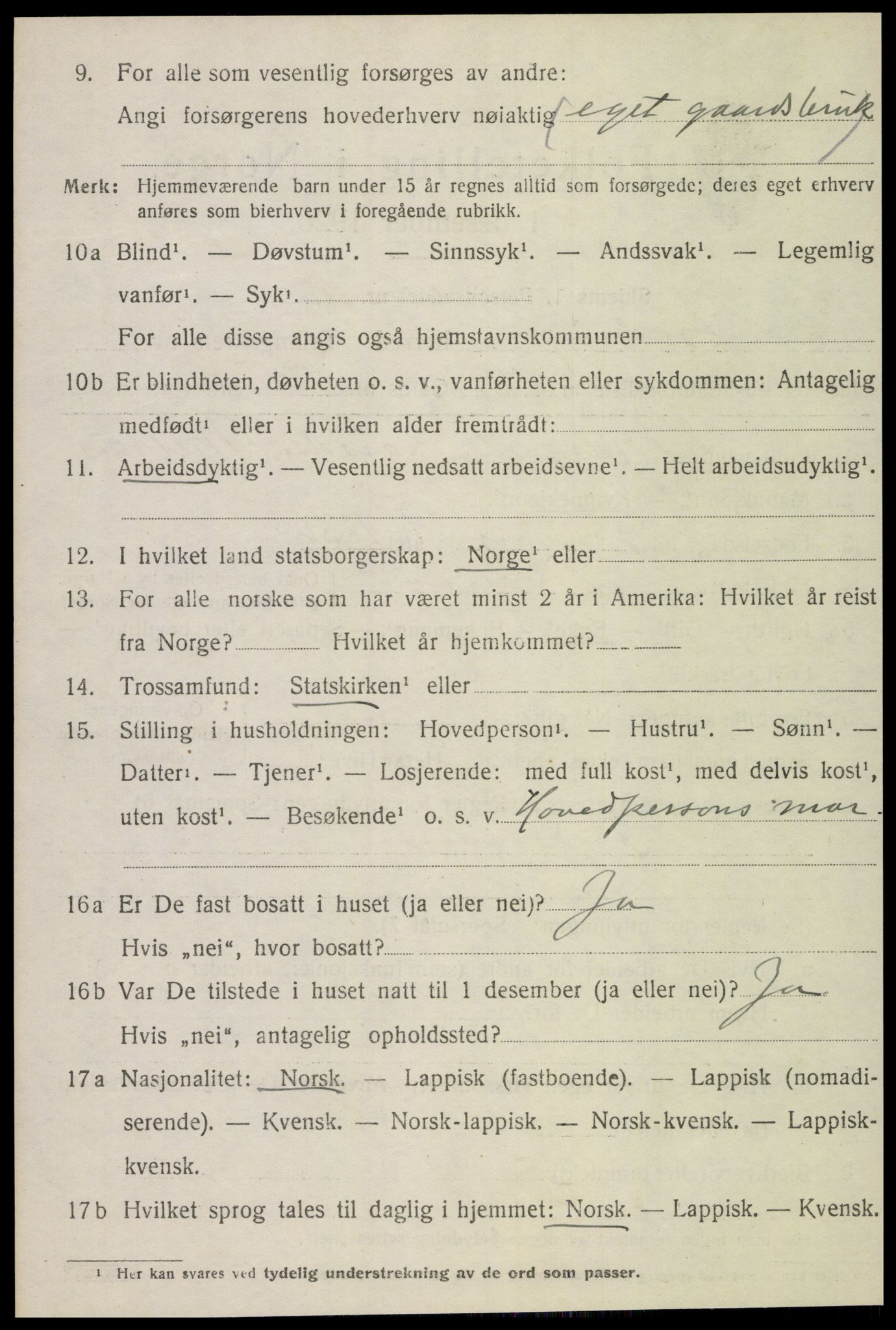 SAT, 1920 census for Inderøy, 1920, p. 3232