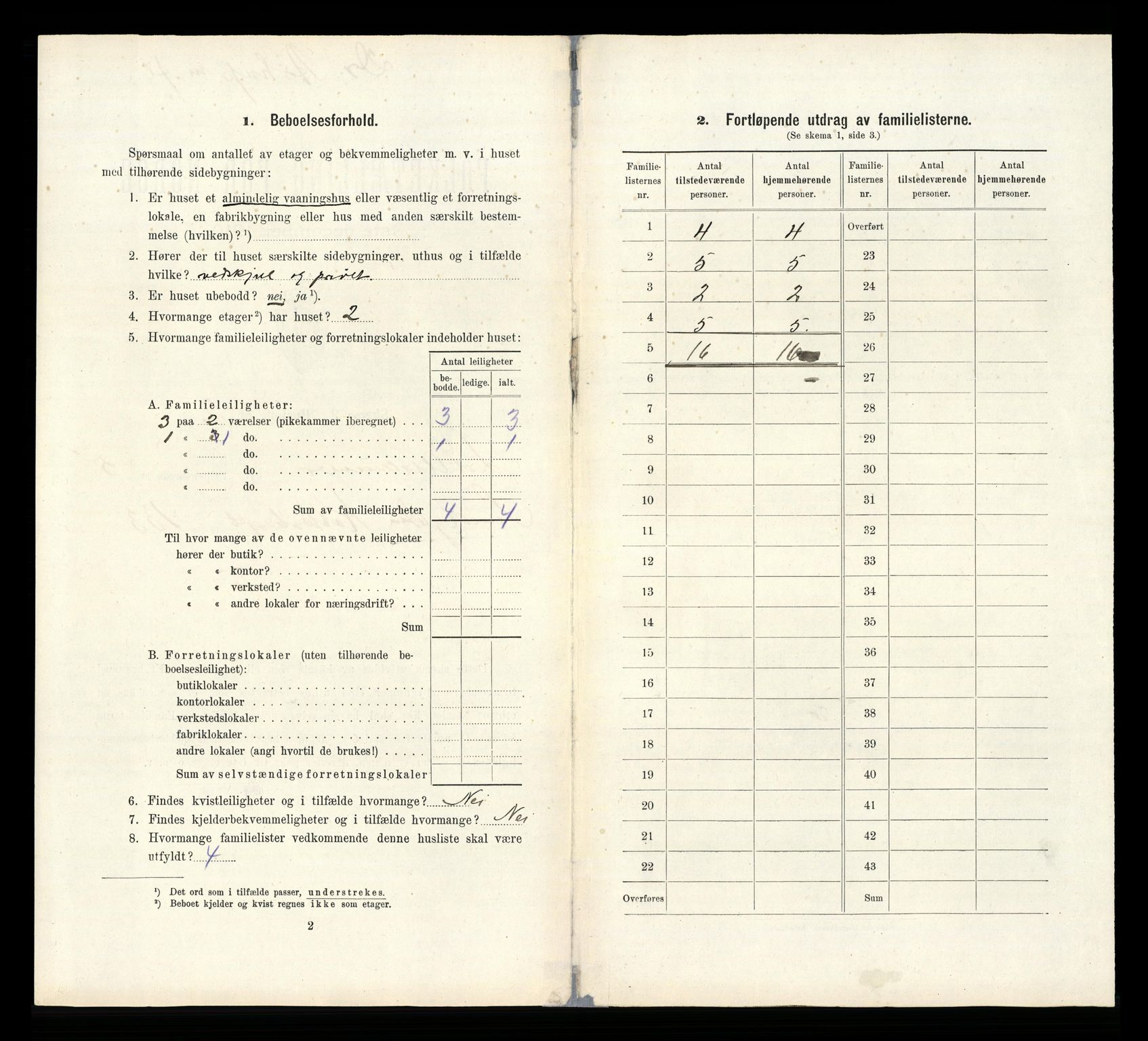 RA, 1910 census for Lillehammer, 1910, p. 2224