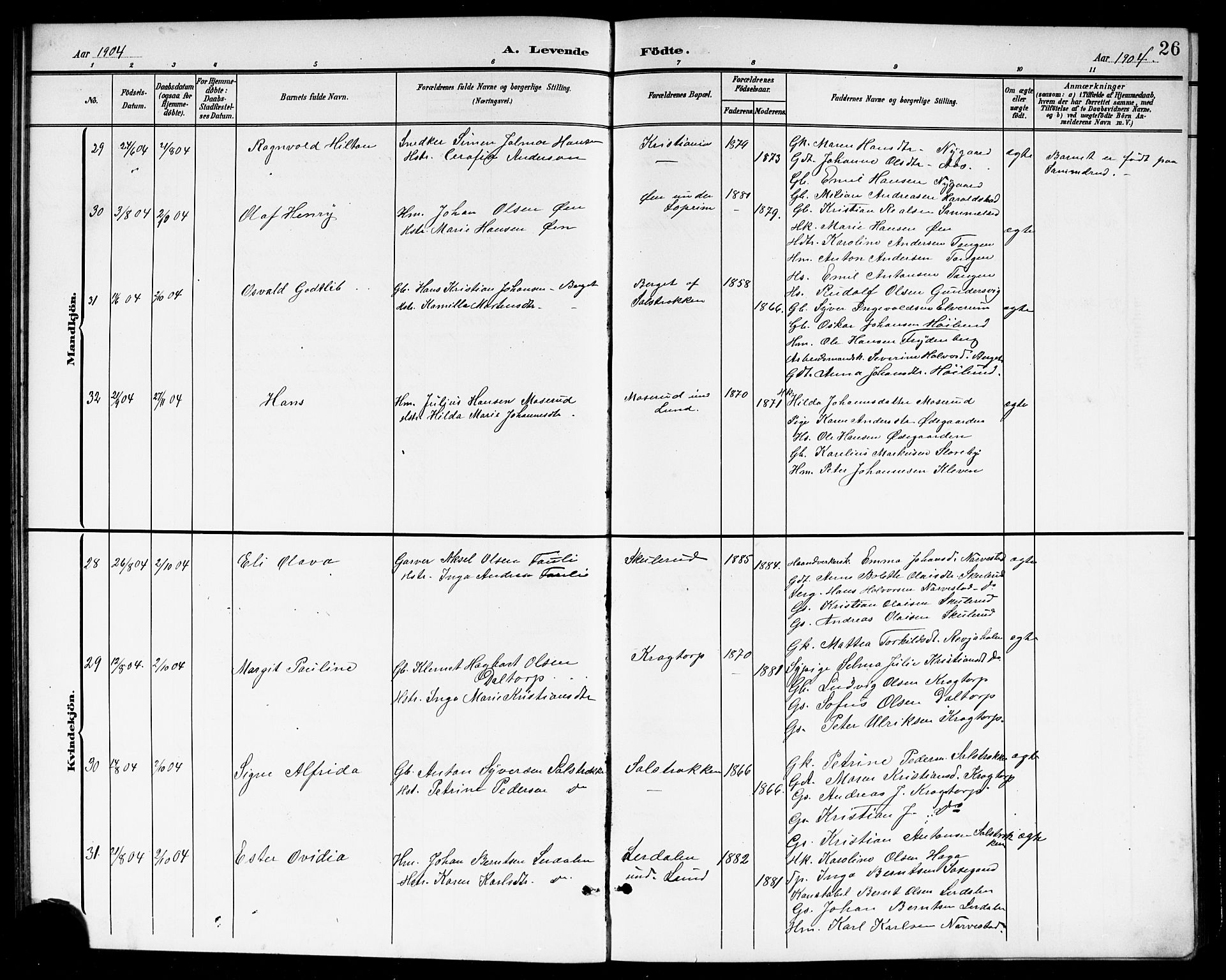 Høland prestekontor Kirkebøker, AV/SAO-A-10346a/G/Gb/L0001: Parish register (copy) no. II 1, 1902-1919, p. 26