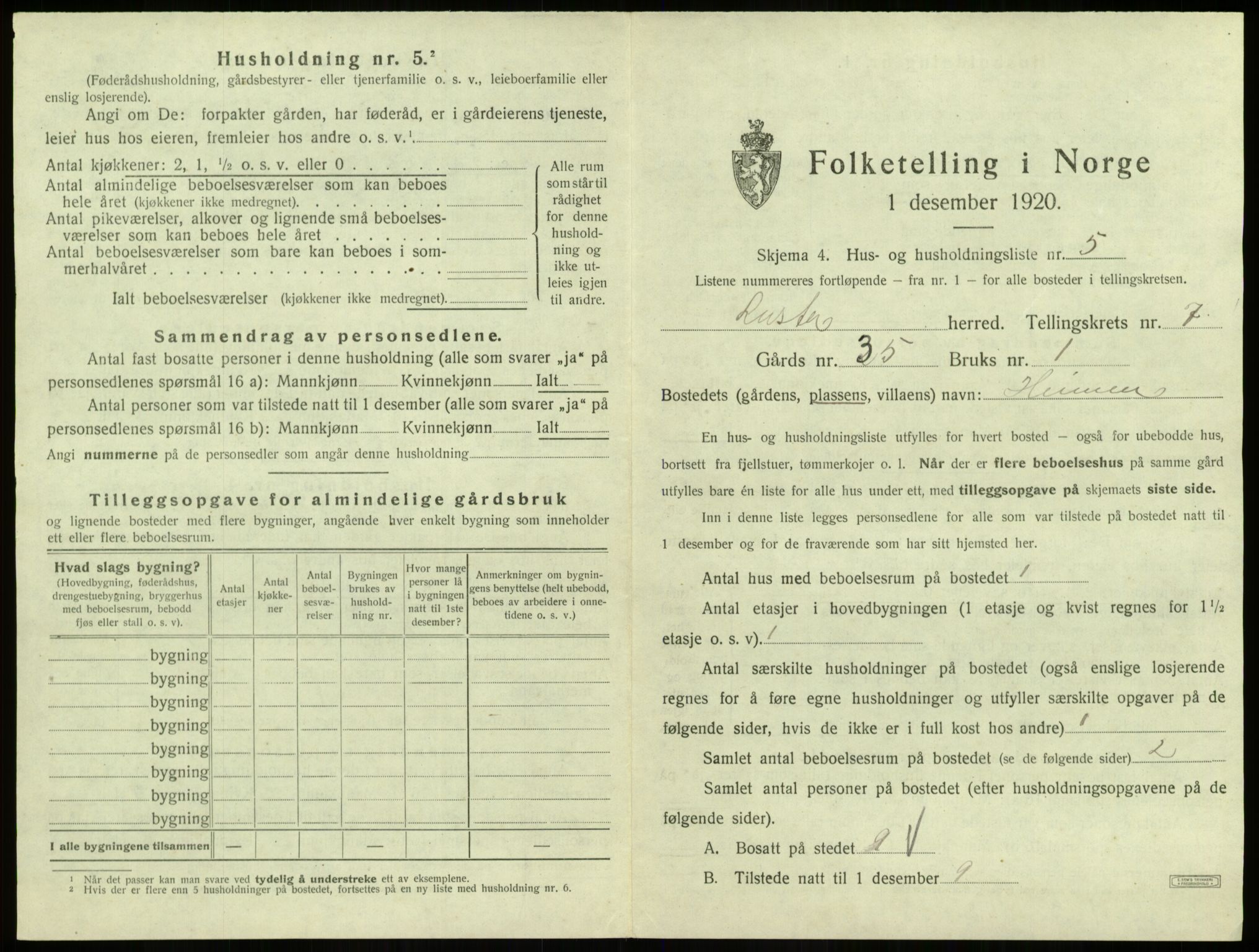 SAB, 1920 census for Luster, 1920, p. 714