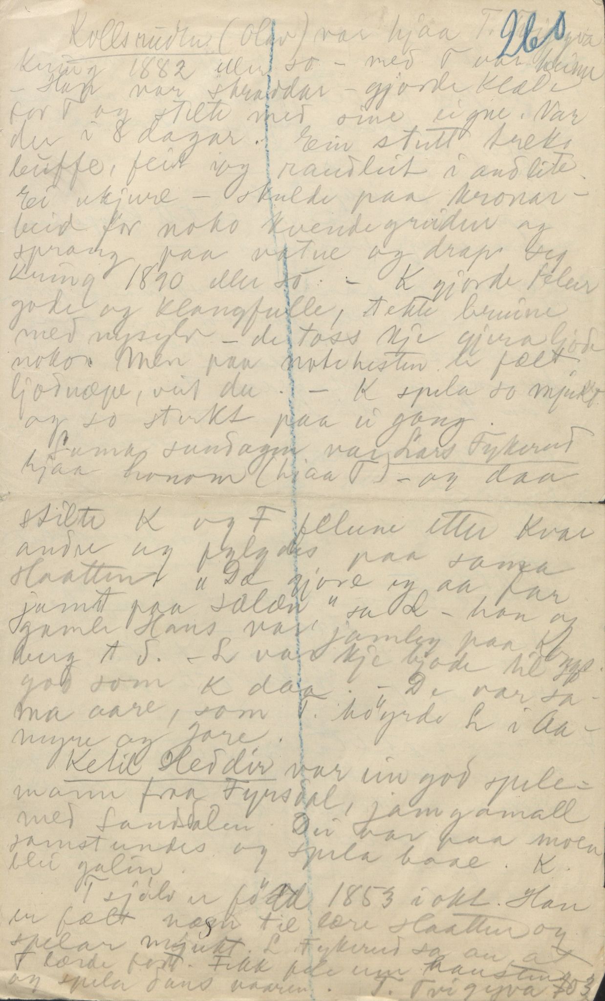 Rikard Berge, TEMU/TGM-A-1003/F/L0004/0049: 101-159 / 152 Om bygdefolk. Stev om jente. Blodstemming, 1904-1906, p. 260