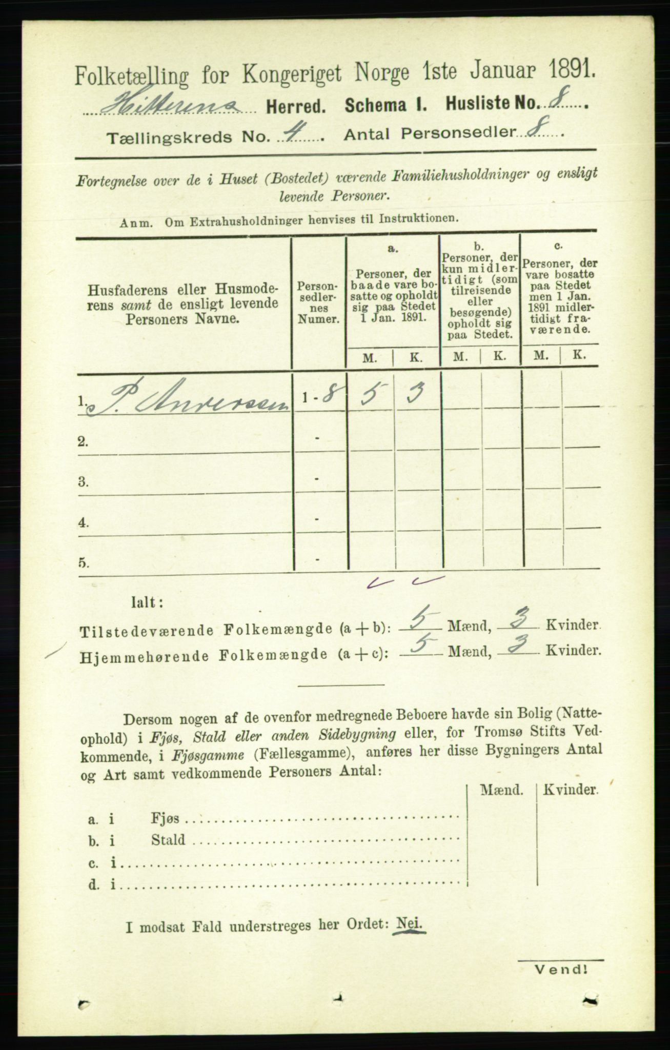 RA, 1891 census for 1617 Hitra, 1891, p. 728