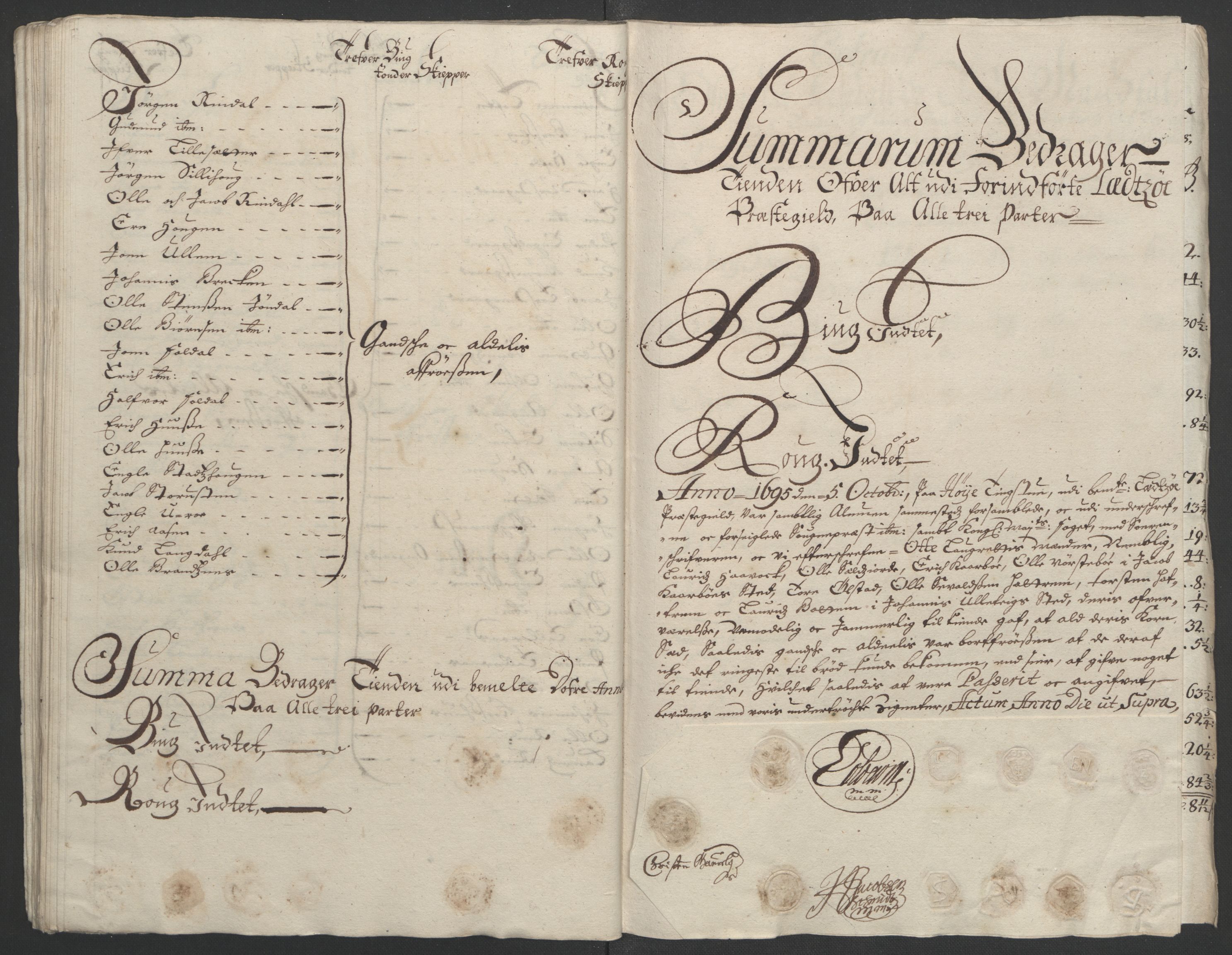 Rentekammeret inntil 1814, Reviderte regnskaper, Fogderegnskap, AV/RA-EA-4092/R17/L1169: Fogderegnskap Gudbrandsdal, 1695, p. 101