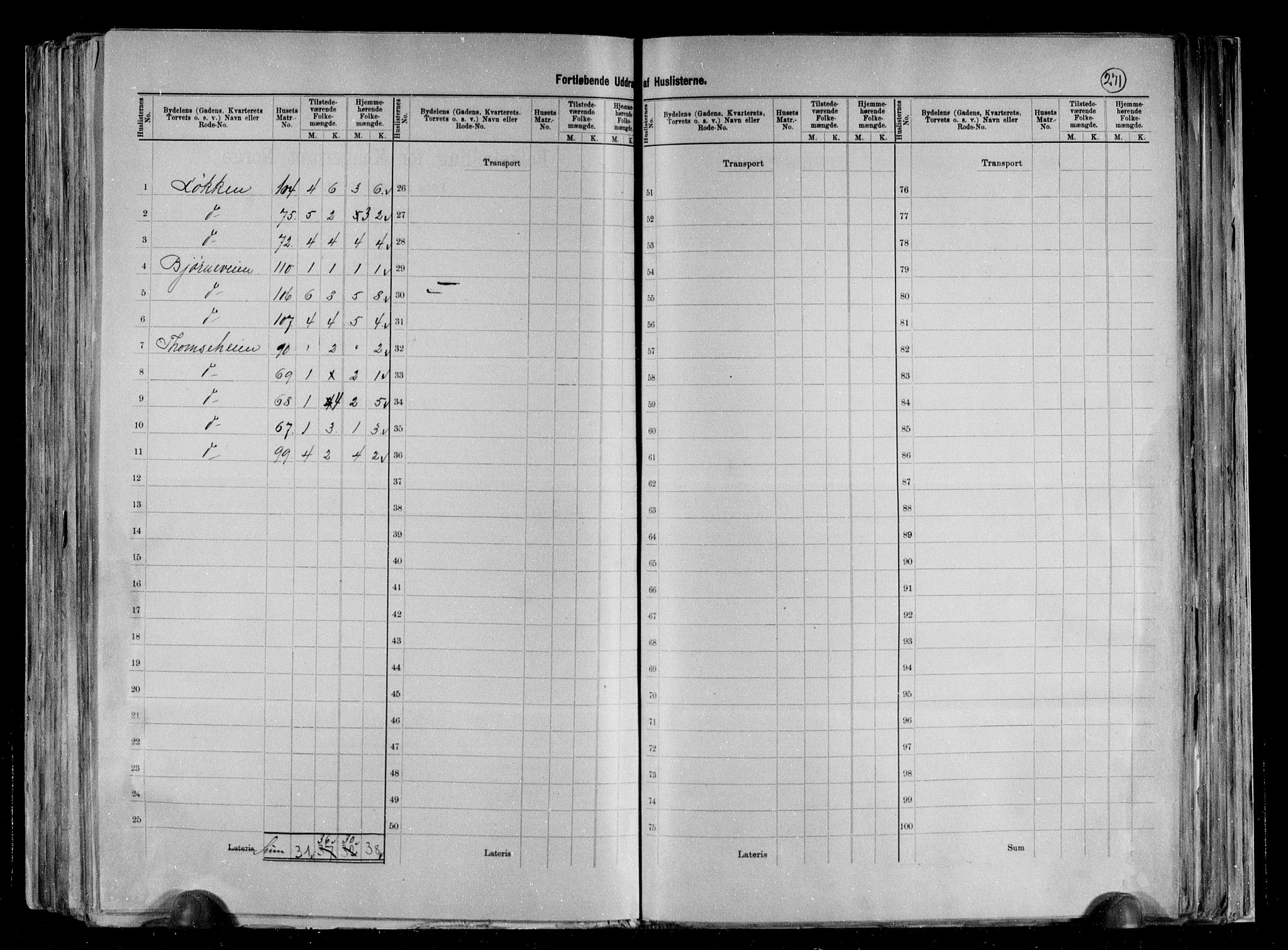 RA, 1891 census for 0801 Kragerø, 1891, p. 56