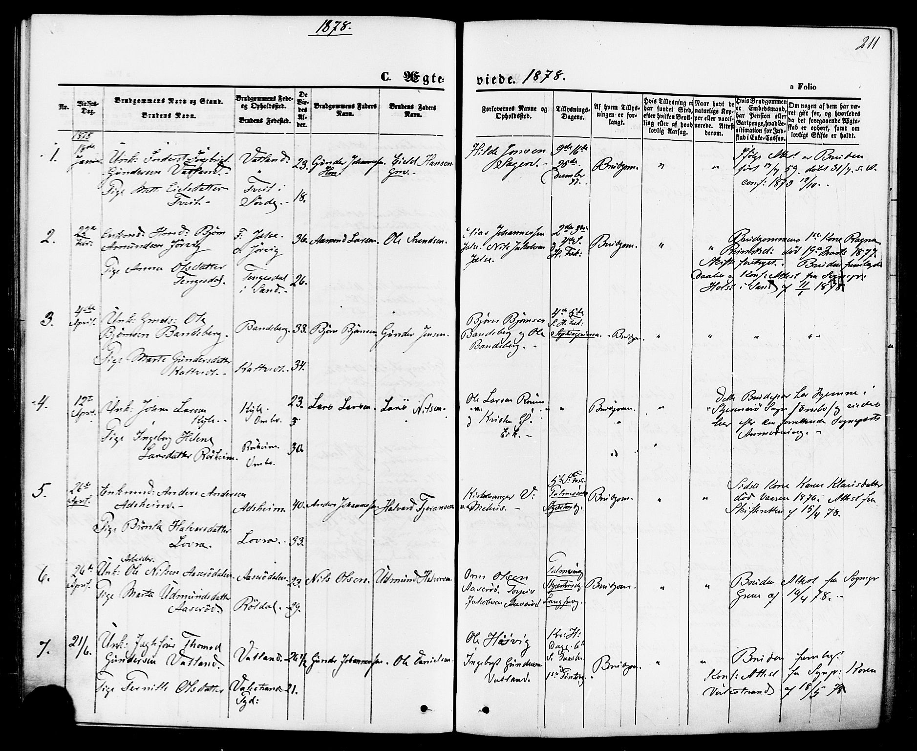 Jelsa sokneprestkontor, SAST/A-101842/01/IV: Parish register (official) no. A 8, 1867-1883, p. 211