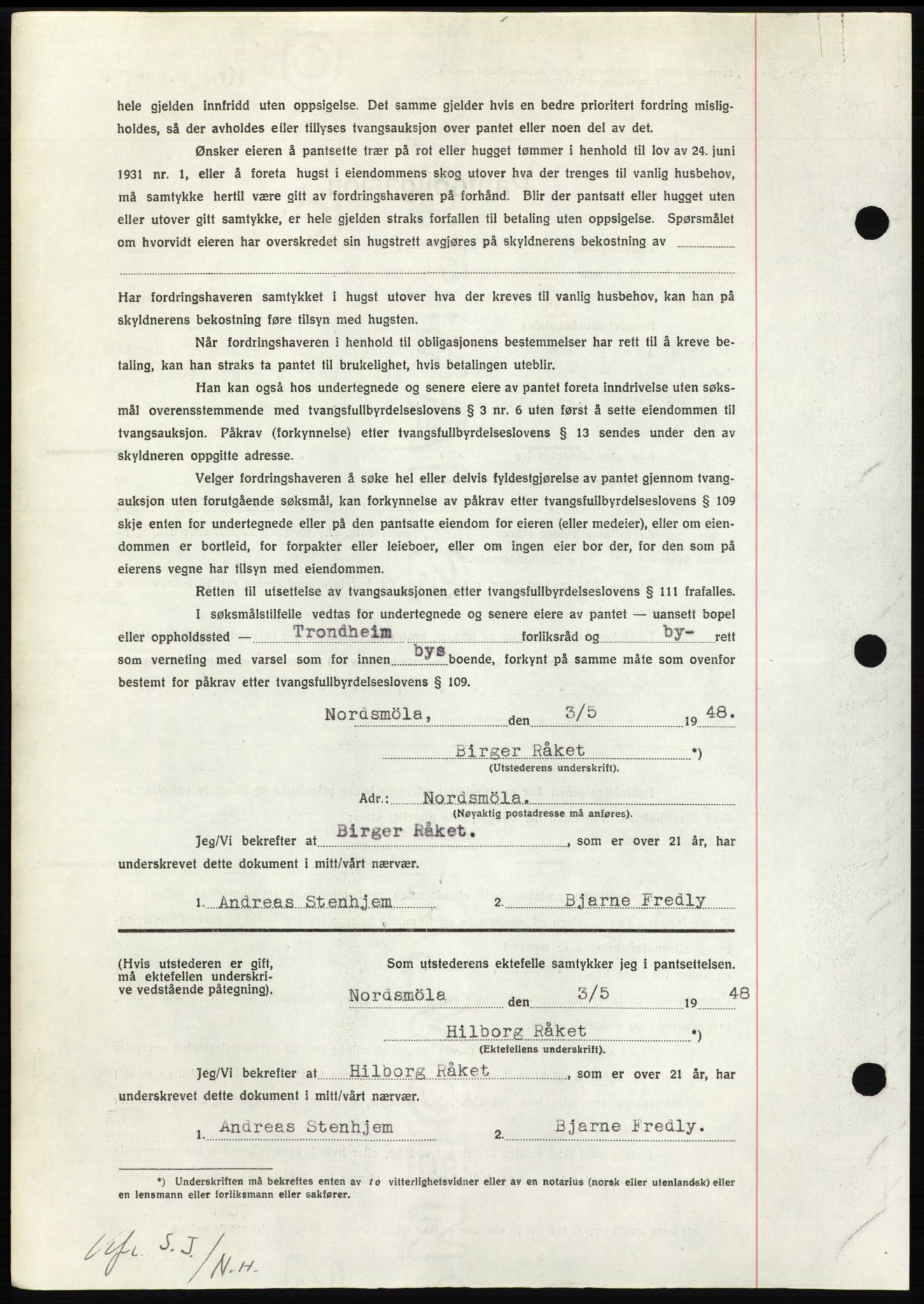 Nordmøre sorenskriveri, AV/SAT-A-4132/1/2/2Ca: Mortgage book no. B98, 1948-1948, Diary no: : 1050/1948