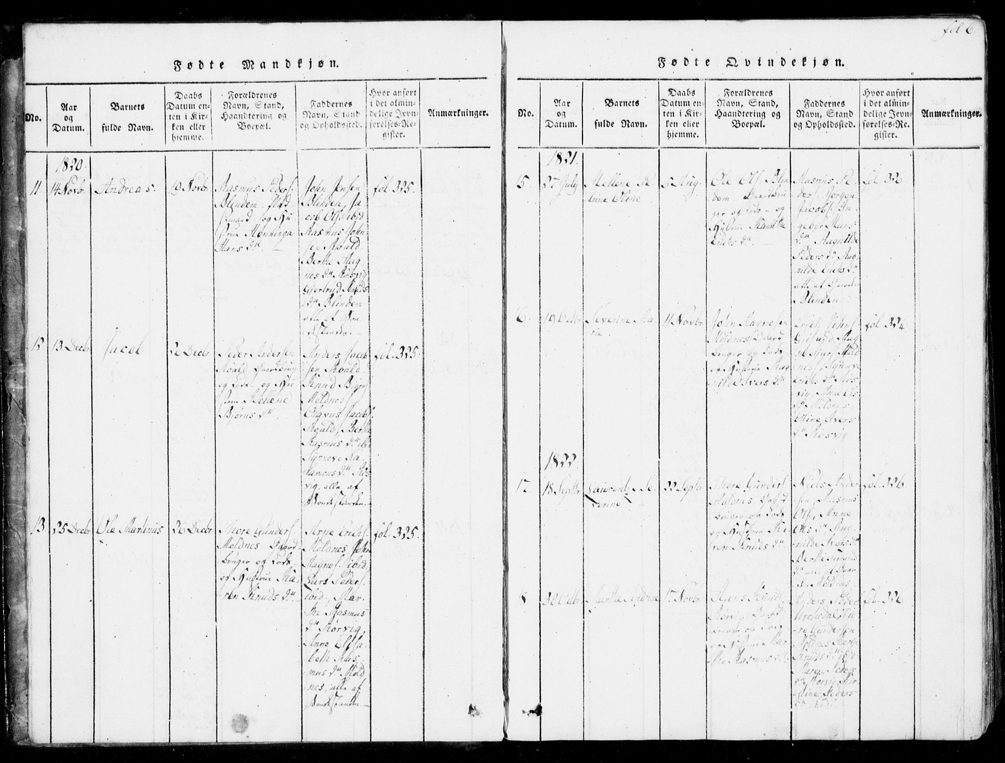 Ministerialprotokoller, klokkerbøker og fødselsregistre - Møre og Romsdal, SAT/A-1454/537/L0517: Parish register (official) no. 537A01, 1818-1862, p. 6