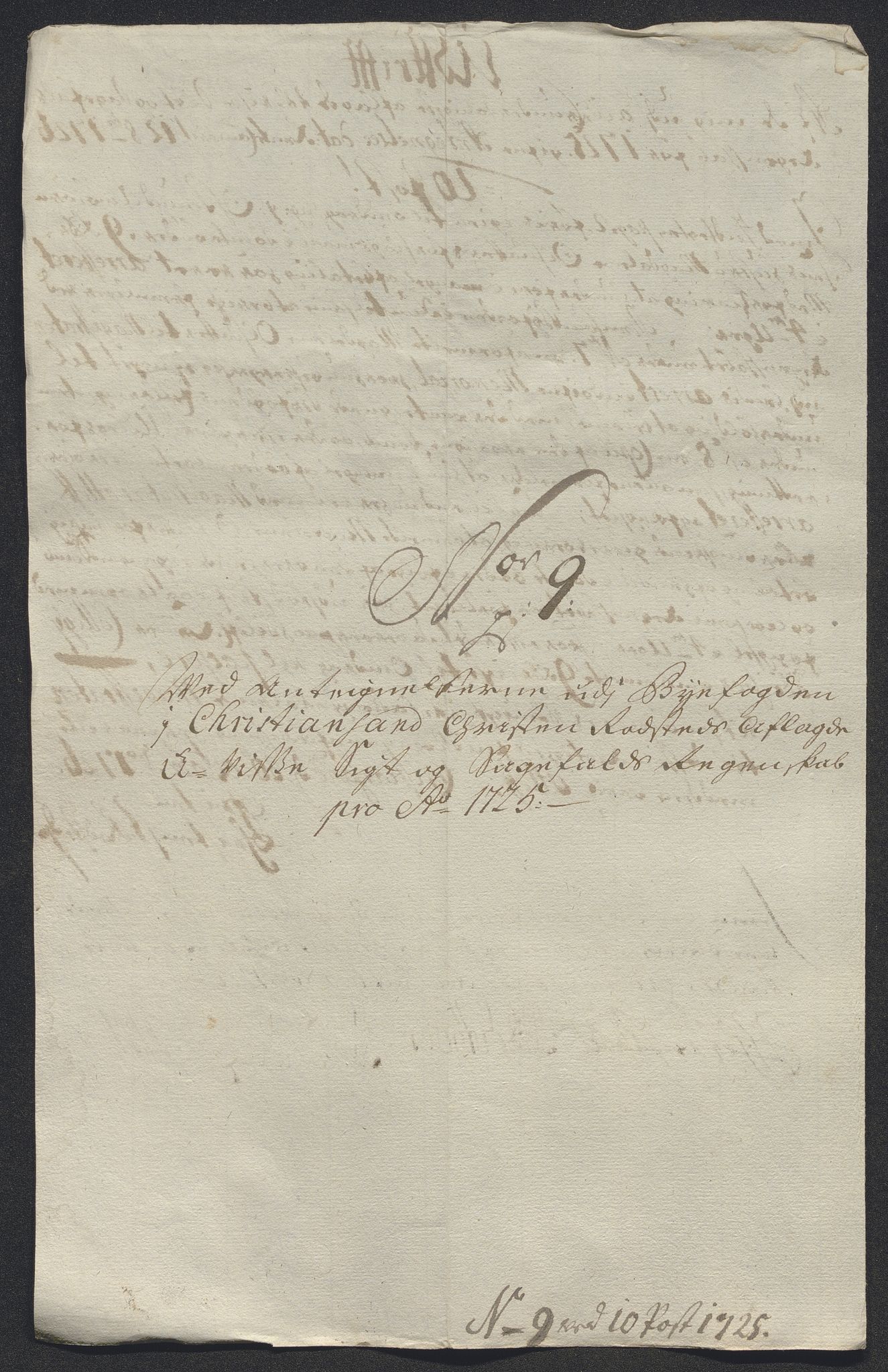 Rentekammeret inntil 1814, Reviderte regnskaper, Byregnskaper, AV/RA-EA-4066/R/Rm/L0286: [M19] Sikt og sakefall, 1719-1727, p. 486