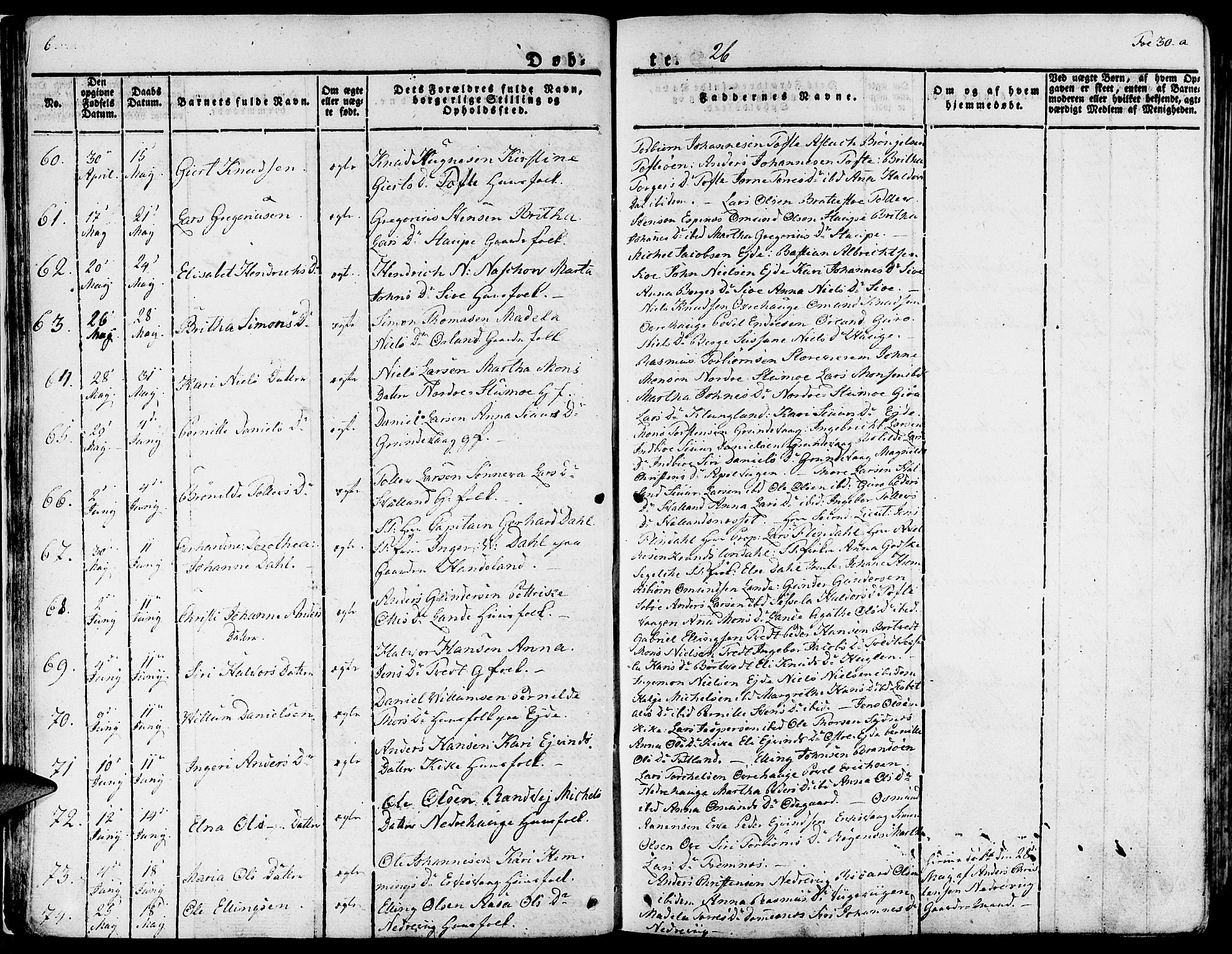 Fjelberg sokneprestembete, SAB/A-75201/H/Haa: Parish register (official) no. A 5, 1822-1834, p. 30