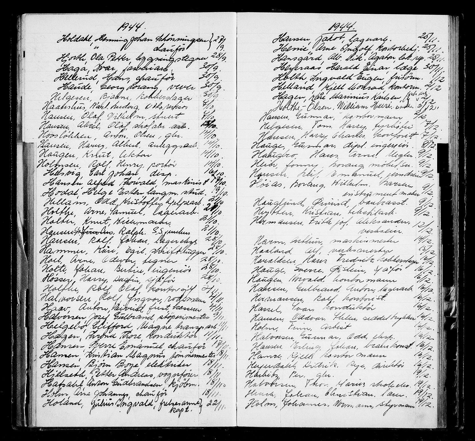 Oslo byfogd avd. I, AV/SAO-A-10220/L/La/L0006: Vigselsregister, 1943-1946, p. 52