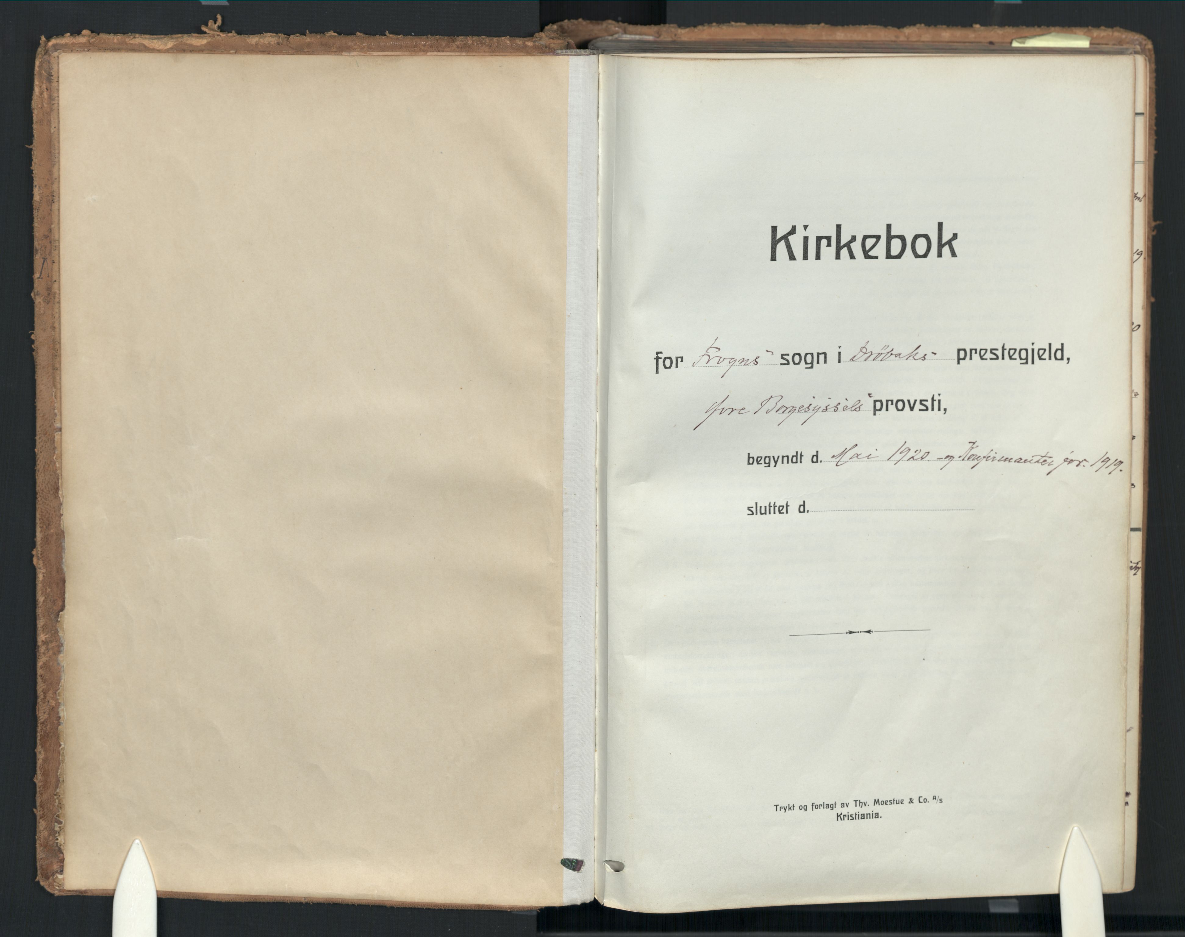 Drøbak prestekontor Kirkebøker, SAO/A-10142a/F/Fc/L0004: Parish register (official) no. III 4, 1919-1935