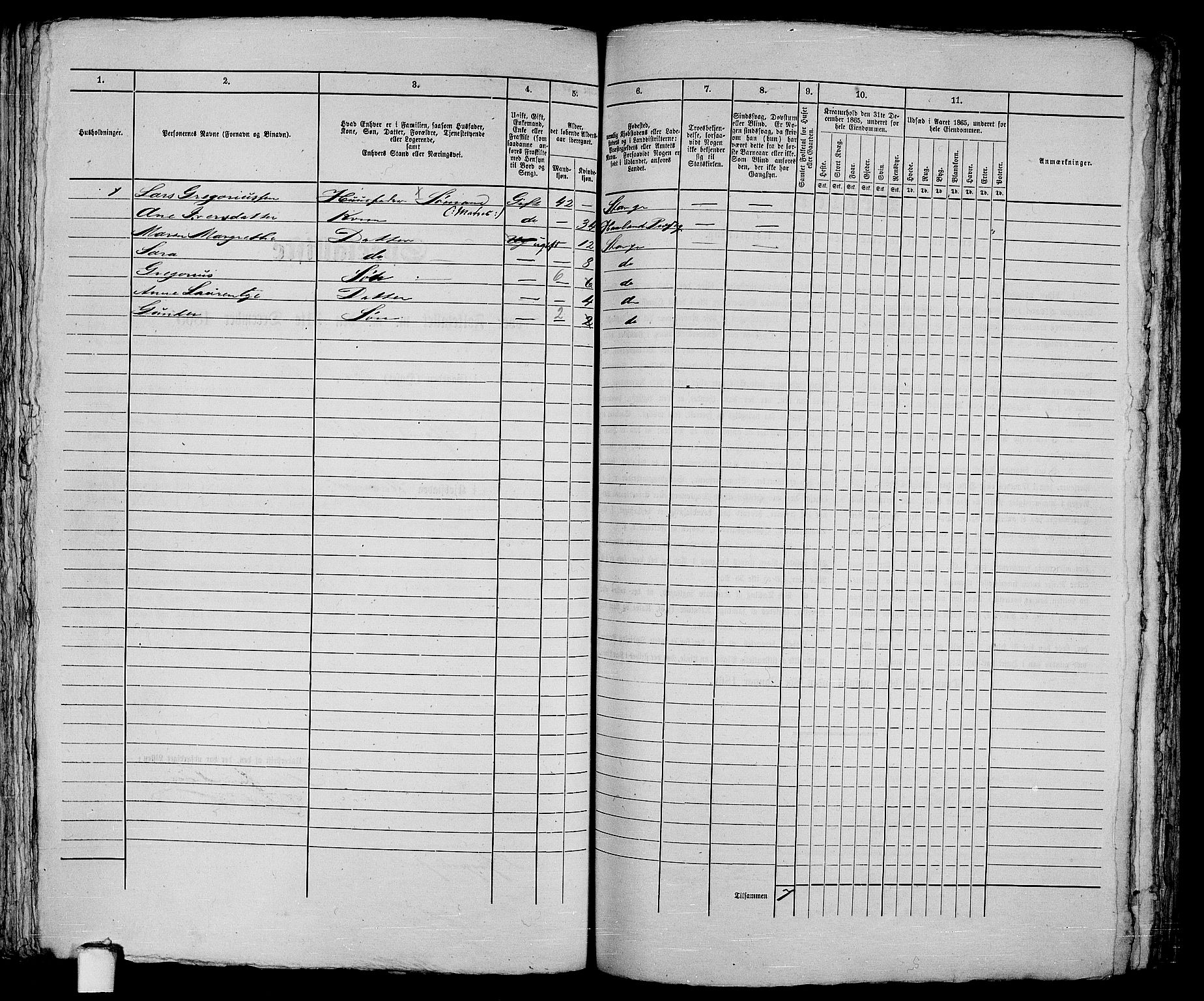 RA, 1865 census for Stavanger, 1865, p. 302