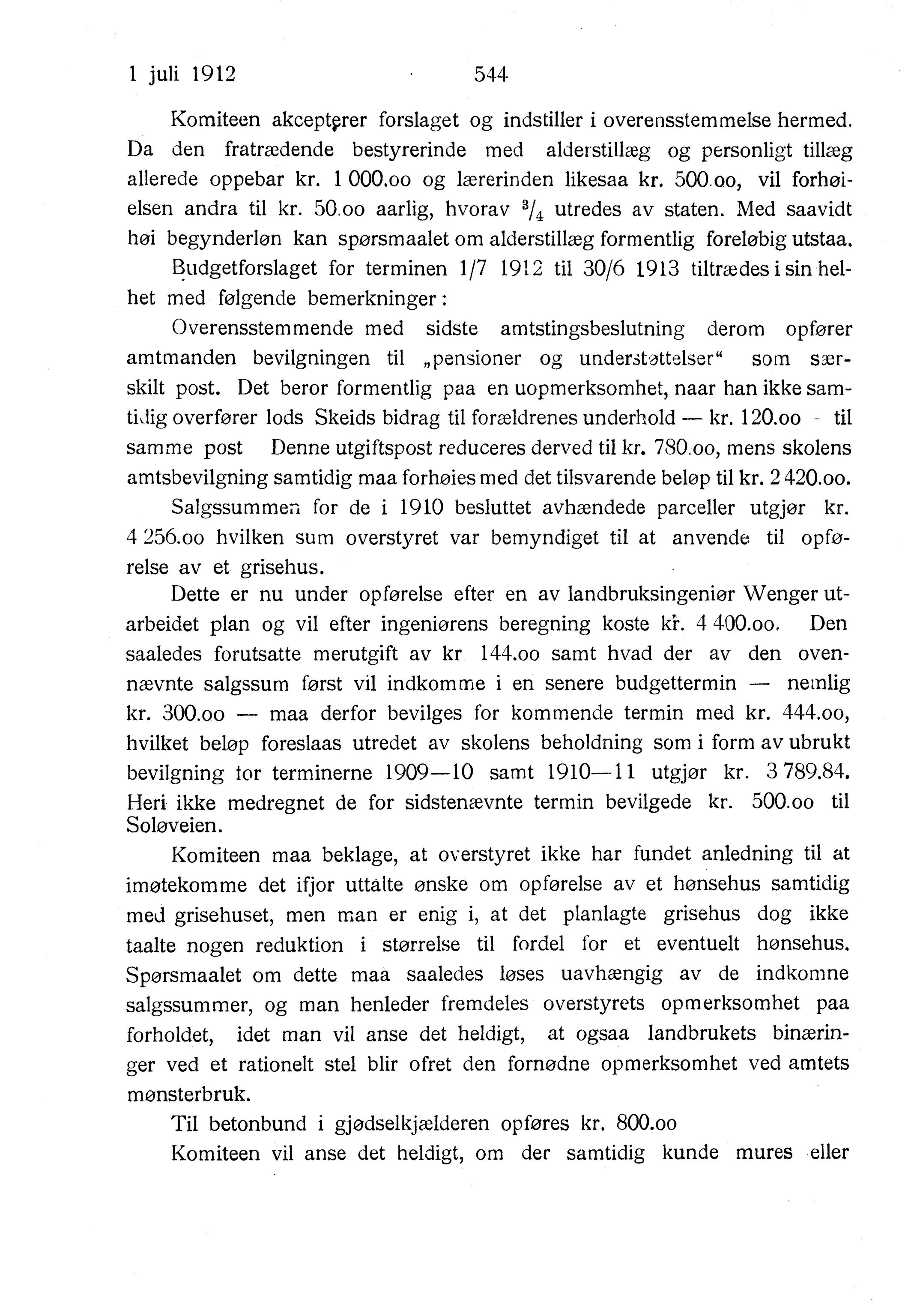 Nordland Fylkeskommune. Fylkestinget, AIN/NFK-17/176/A/Ac/L0035: Fylkestingsforhandlinger 1912, 1912