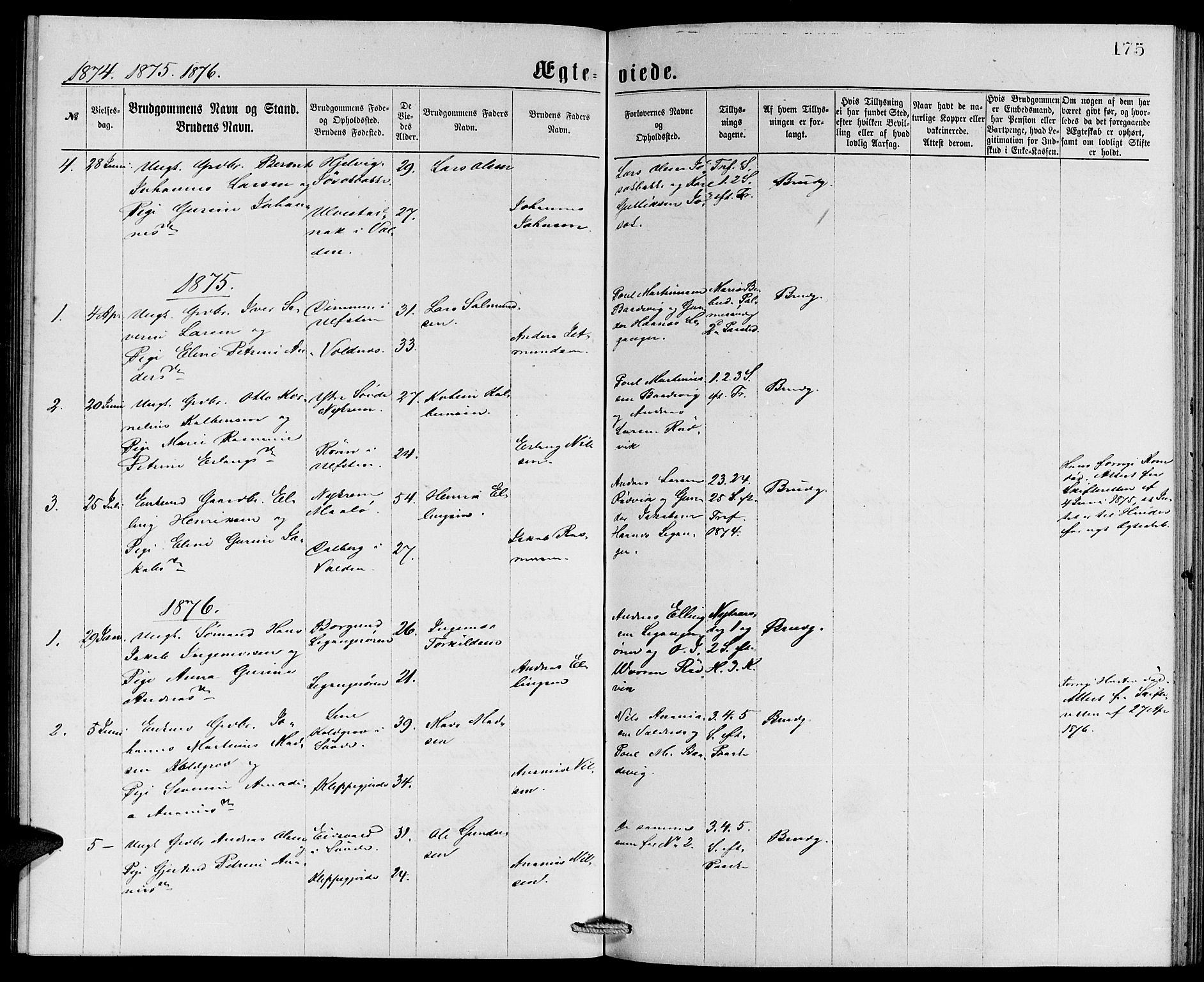 Ministerialprotokoller, klokkerbøker og fødselsregistre - Møre og Romsdal, AV/SAT-A-1454/508/L0094: Parish register (official) no. 508A01, 1873-1886, p. 175