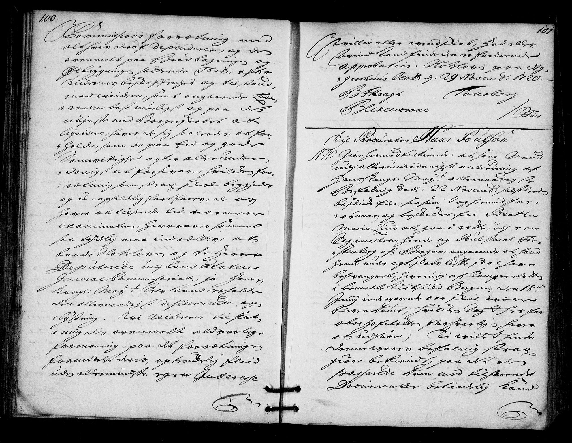Stattholderembetet 1572-1771, AV/RA-EA-2870/Bd/L0013: Ordreprotokoll, 1720-1722, p. 100-101