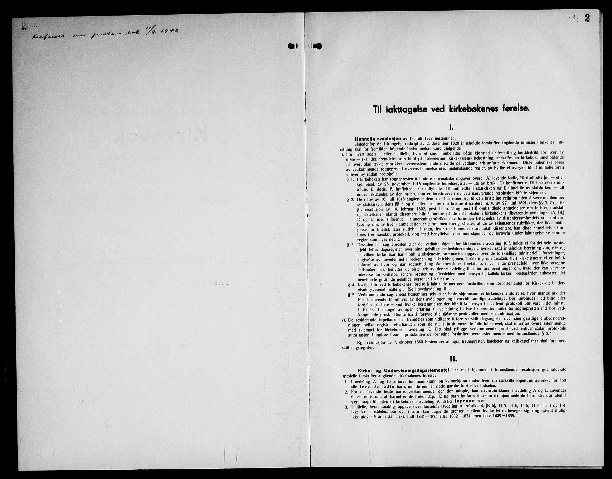 Kråkstad prestekontor Kirkebøker, AV/SAO-A-10125a/G/Gb/L0003: Parish register (copy) no. II 3, 1942-1948, p. 2