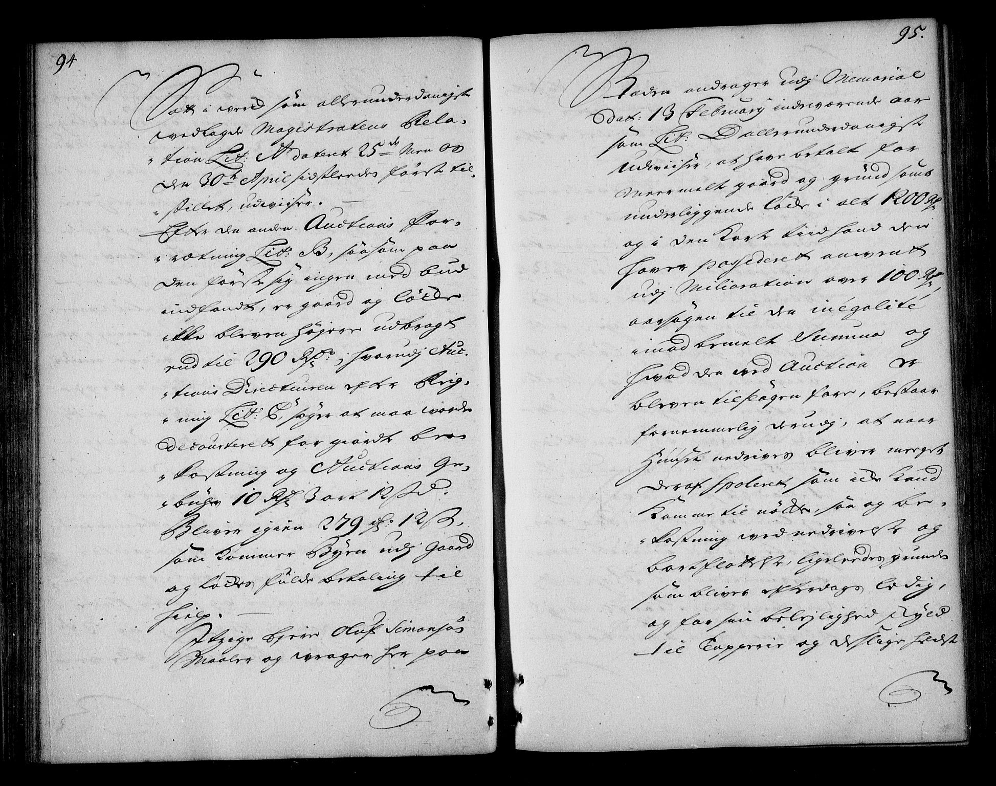 Stattholderembetet 1572-1771, AV/RA-EA-2870/Bd/L0003: Relasjonsprotokoll, 1720-1722, p. 94-95