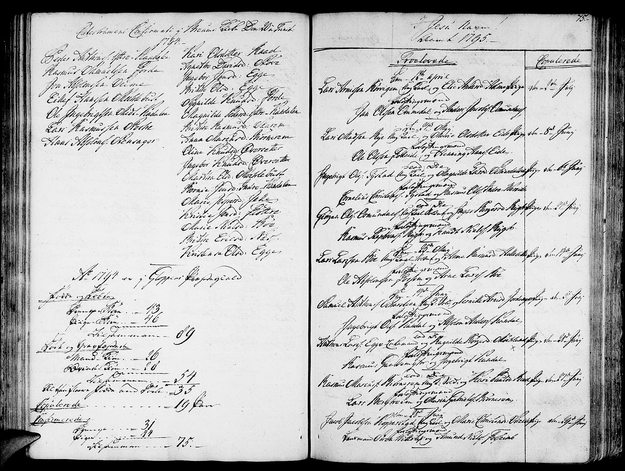 Gloppen sokneprestembete, SAB/A-80101/H/Haa/Haaa/L0005: Parish register (official) no. A 5, 1785-1815, p. 75