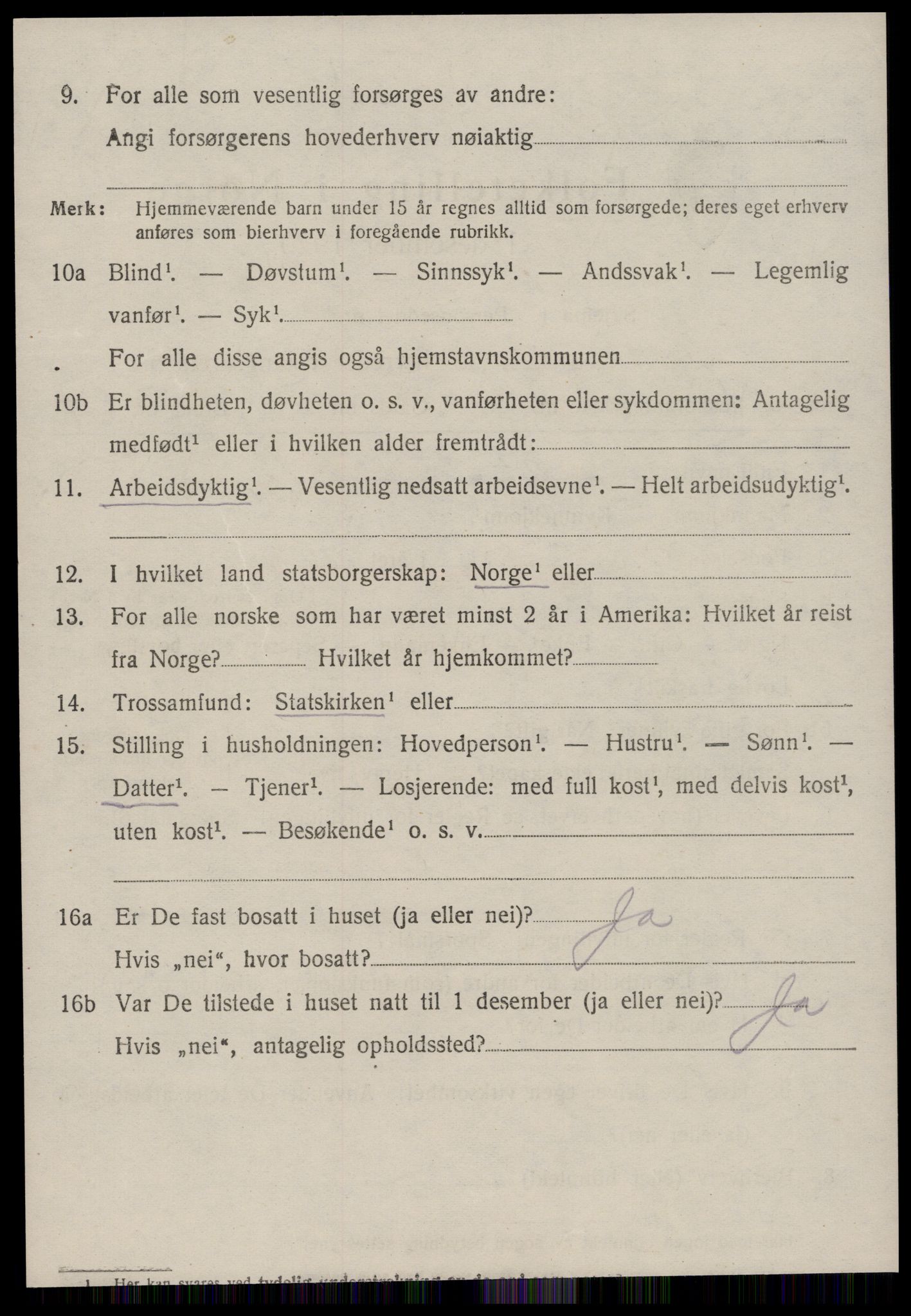 SAT, 1920 census for Øksendal, 1920, p. 1264